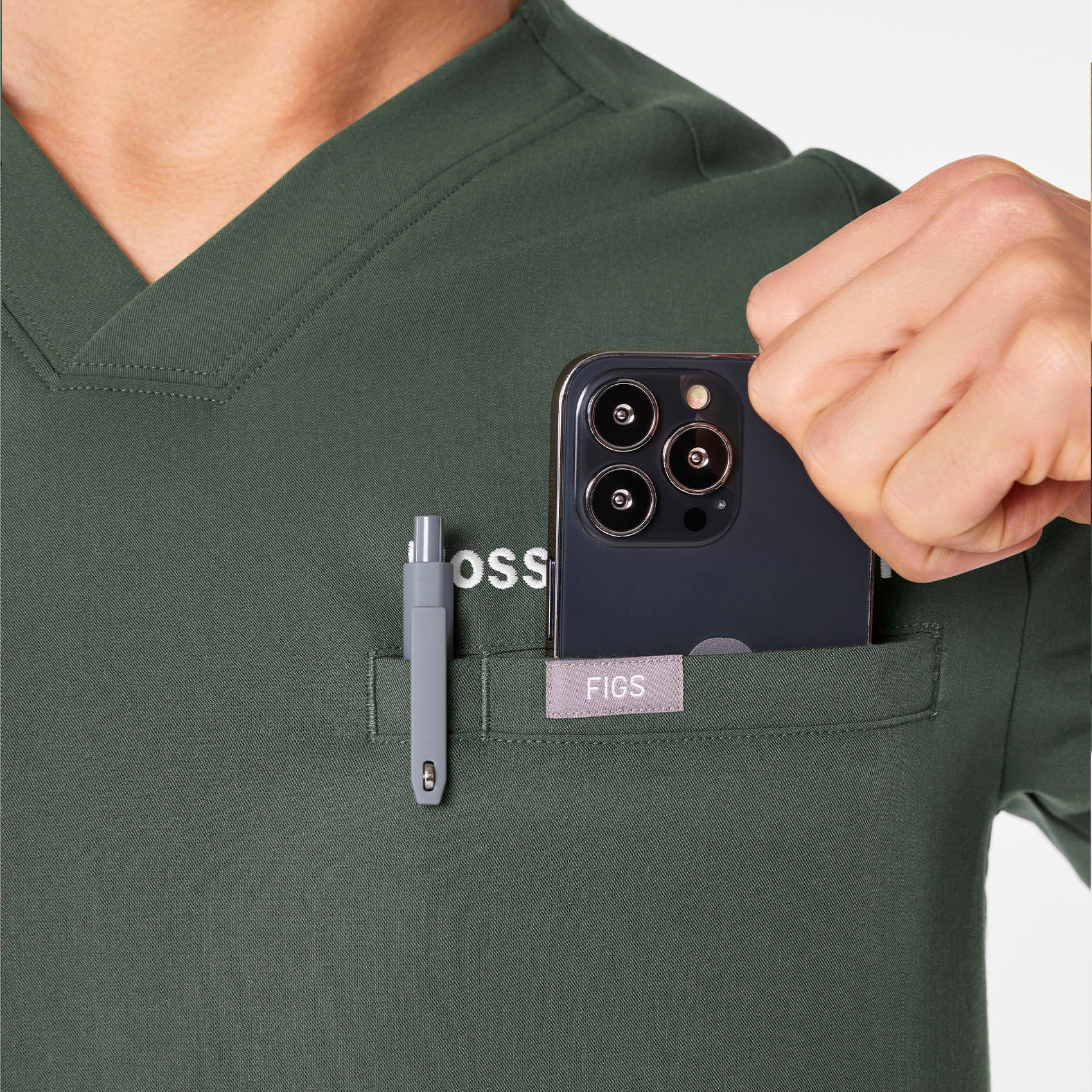 men's Moss Abbott V-Neck - Scrub Top - Image 6