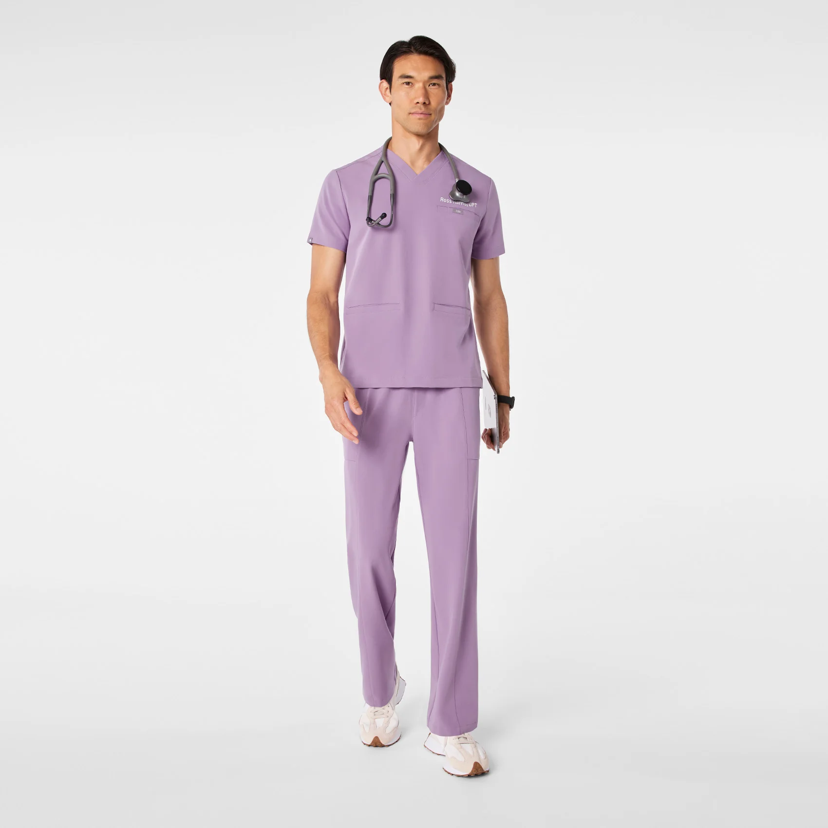 men's Purple Haze Abbott V-Neck - Scrub Top - Image 2