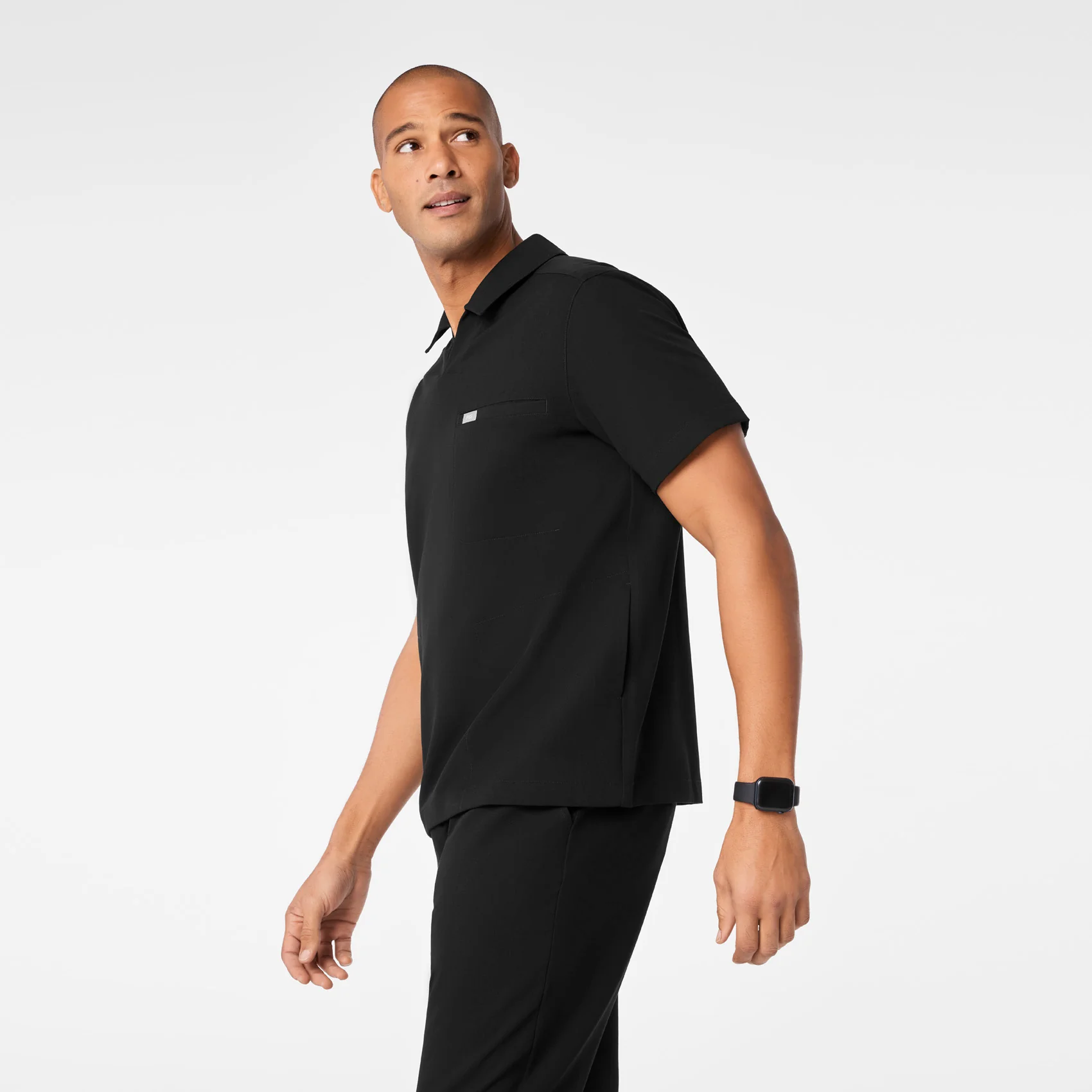 men's Black Arad Polo - Scrub Top - Image 3