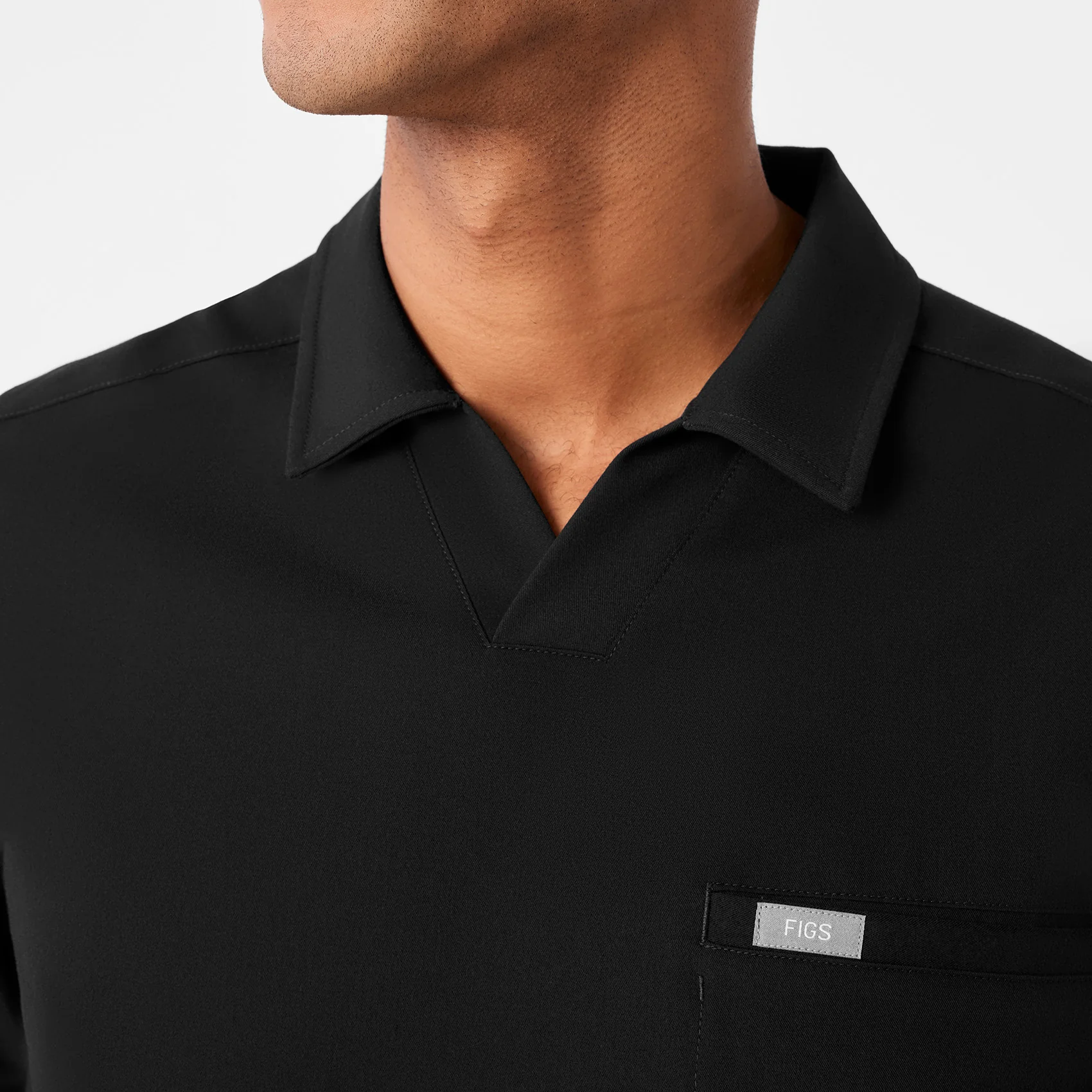 men's Black Arad Polo - Scrub Top - Image 5
