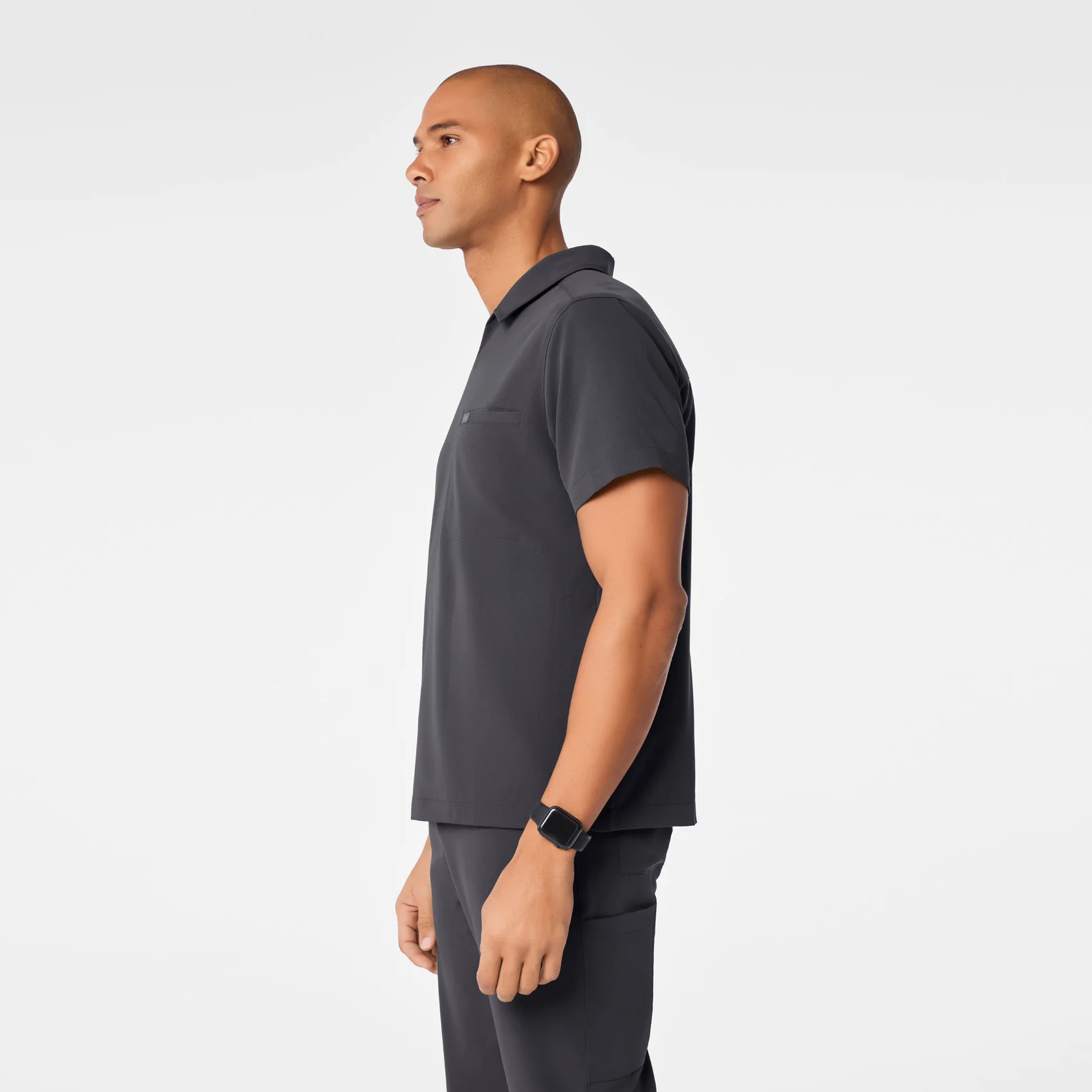 men's Charcoal Arad Polo - Scrub Top - Image 2