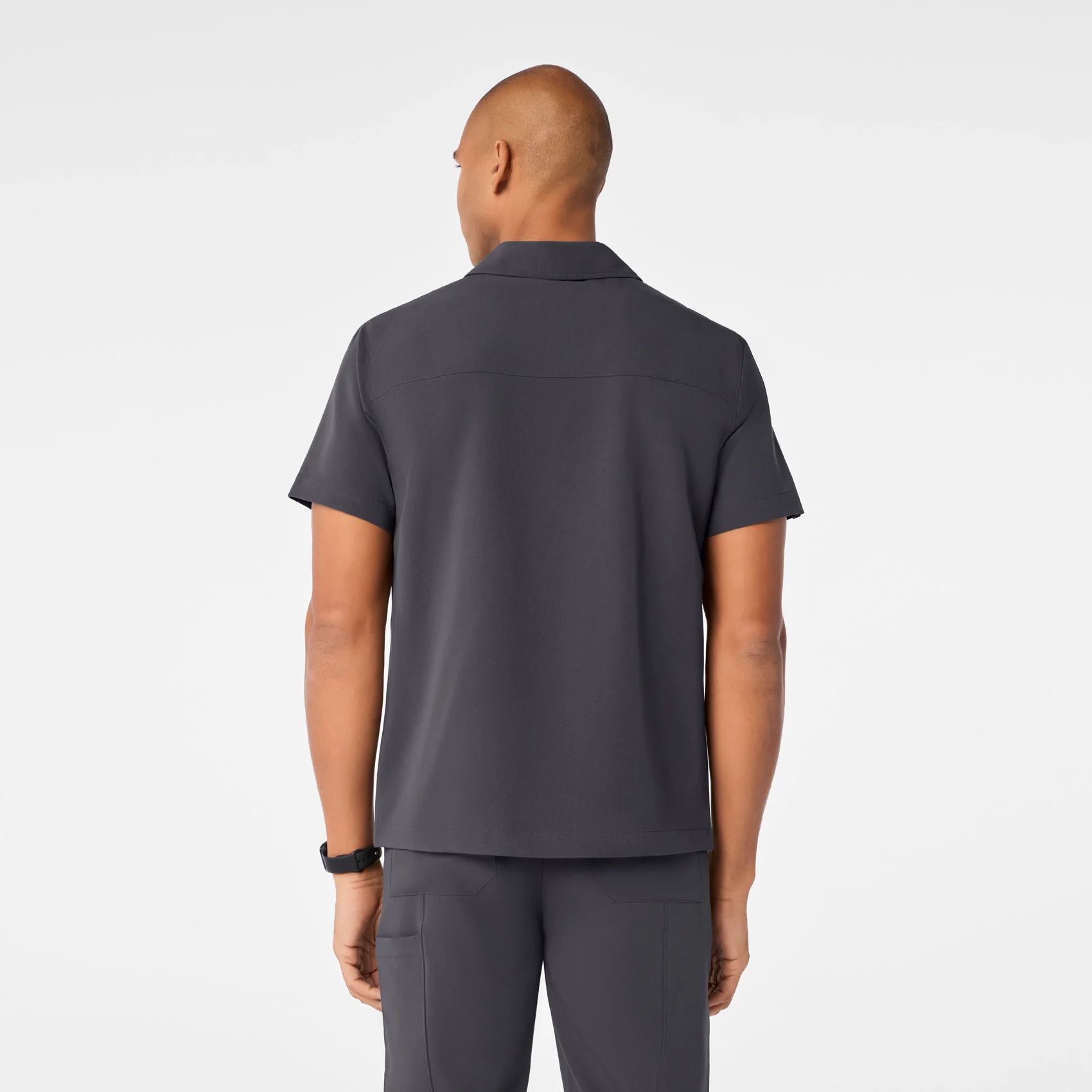 men's Charcoal Arad Polo - Scrub Top - Image 3