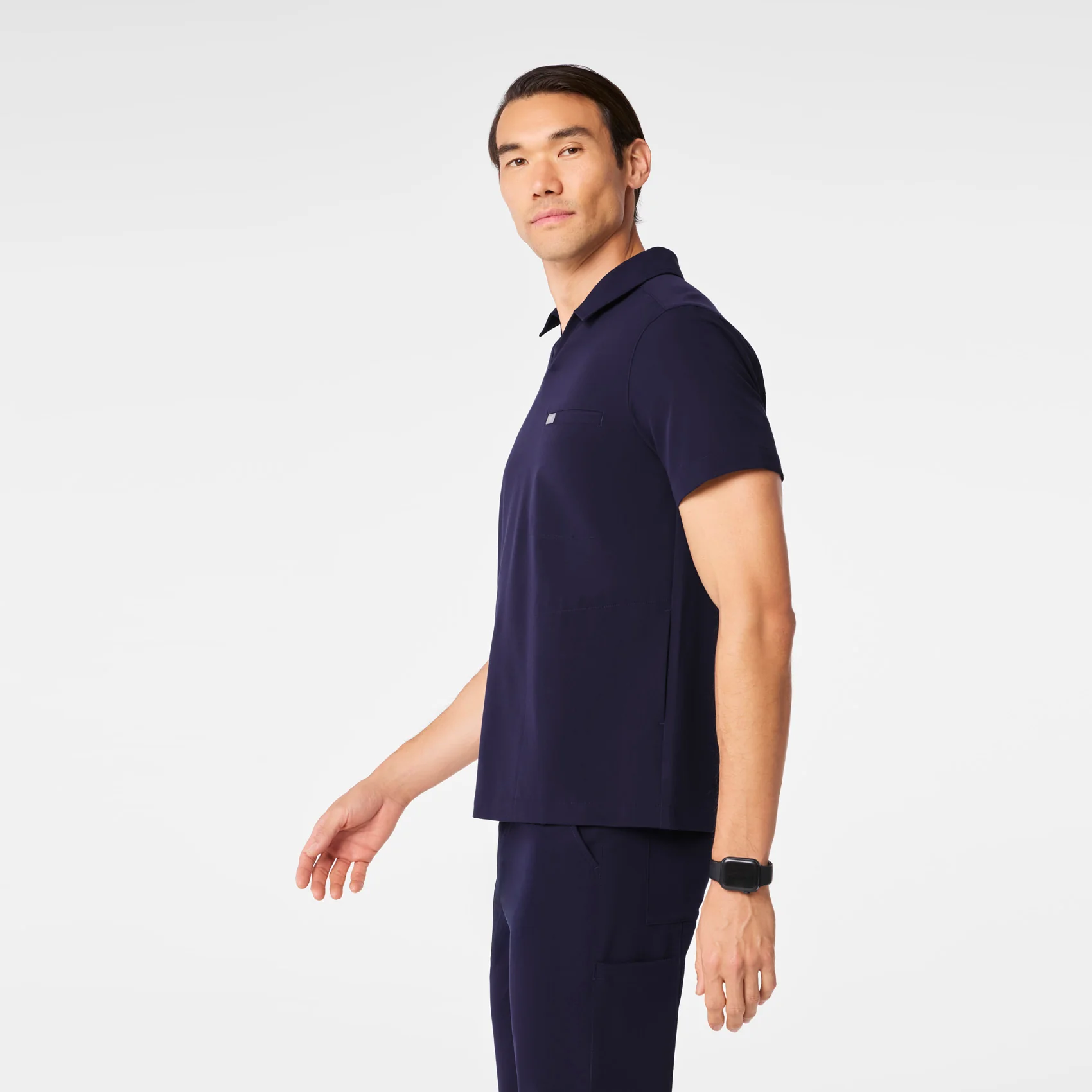 men's Navy Arad Polo - Scrub Top - Image 3