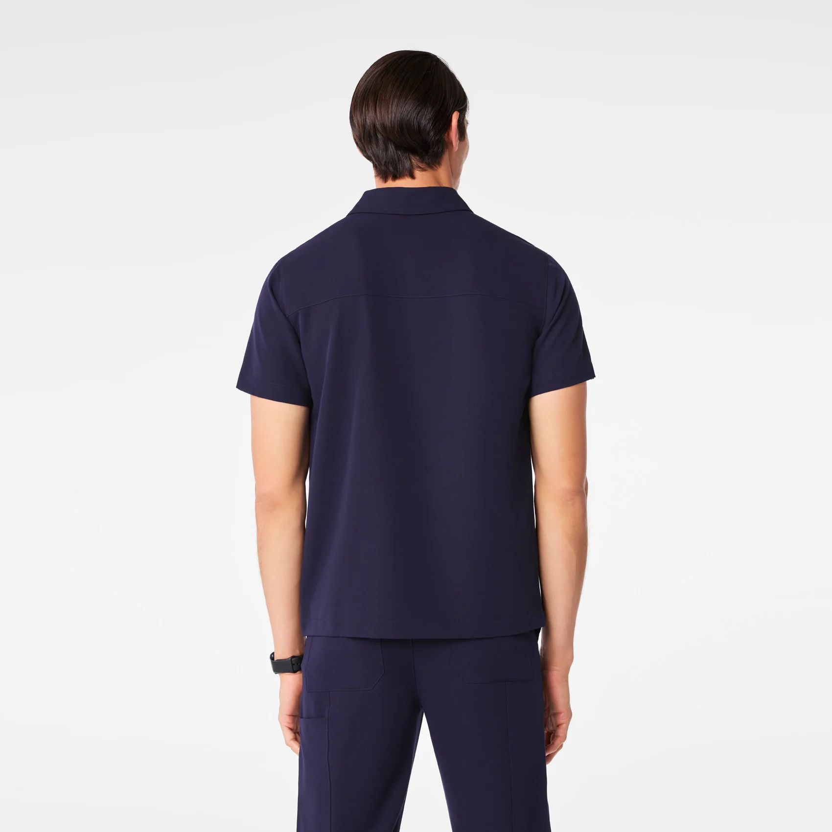 men's Navy Arad Polo - Scrub Top - Image 4