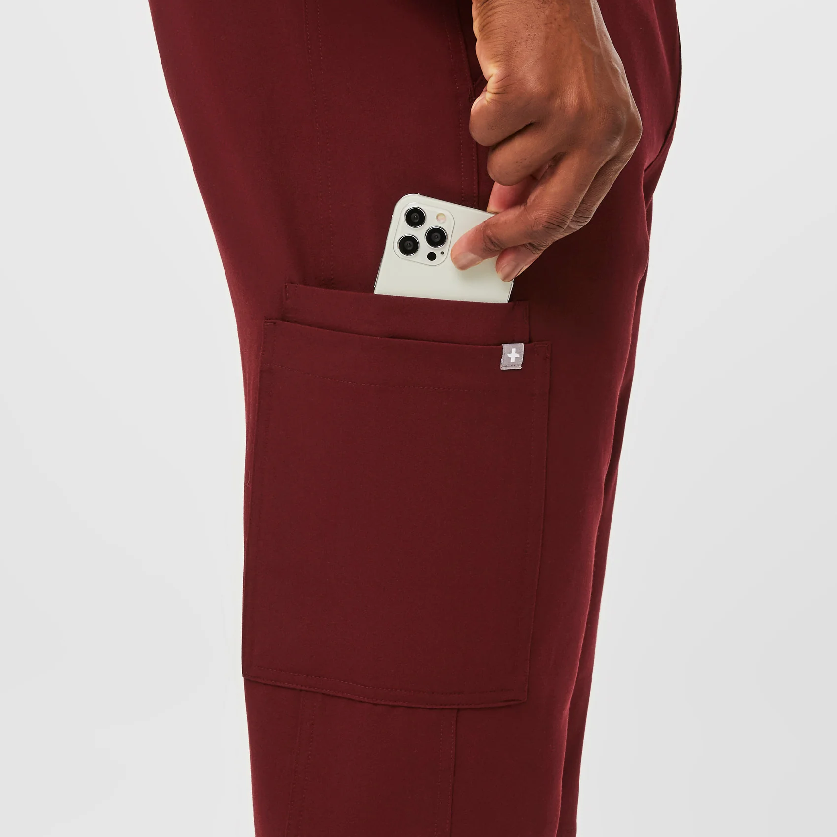 Men's Burgundy Axim™ - Cargo Scrub Pants - Image 6