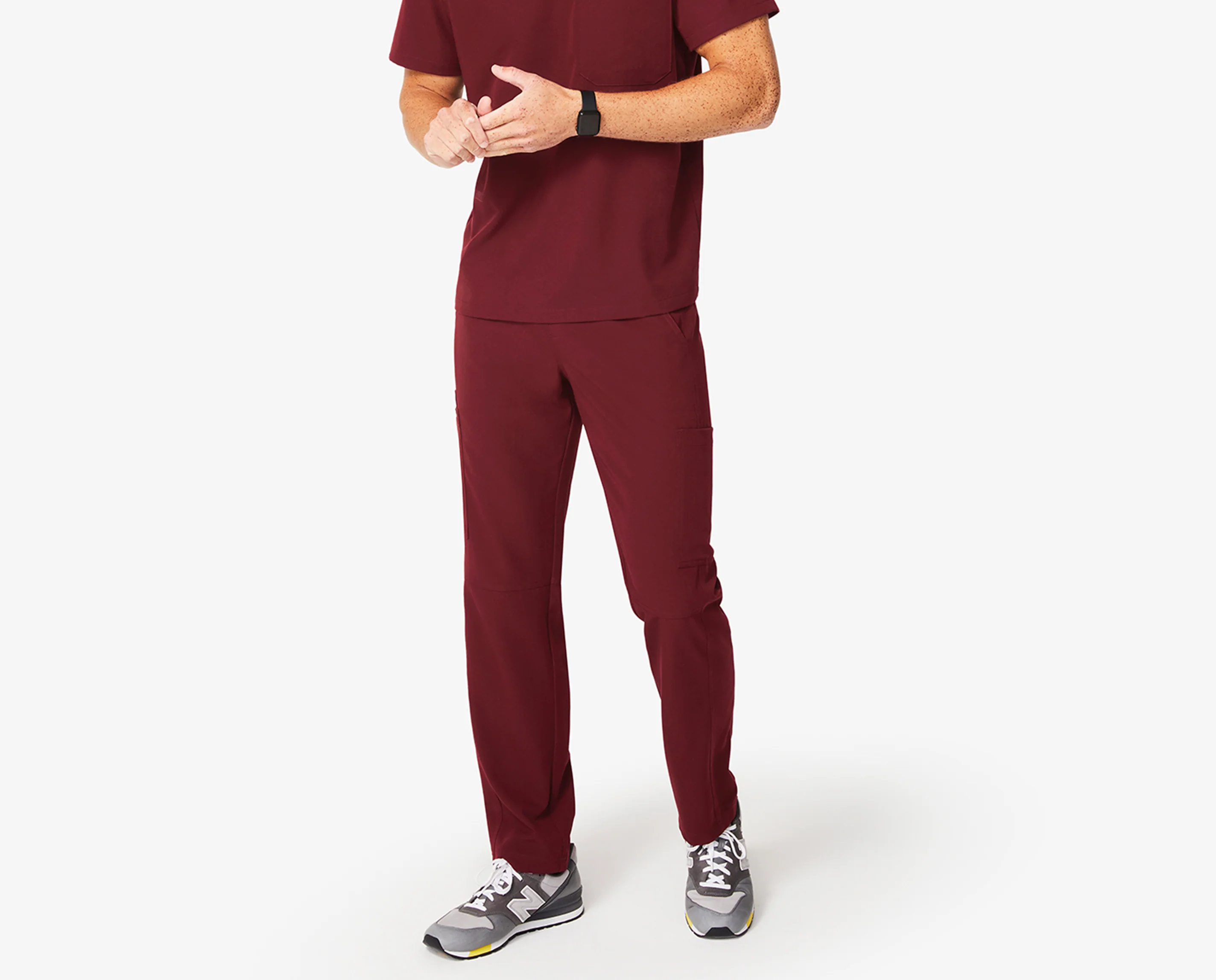 Men's Burgundy Axim™ - Cargo Scrub Pants - Image 8