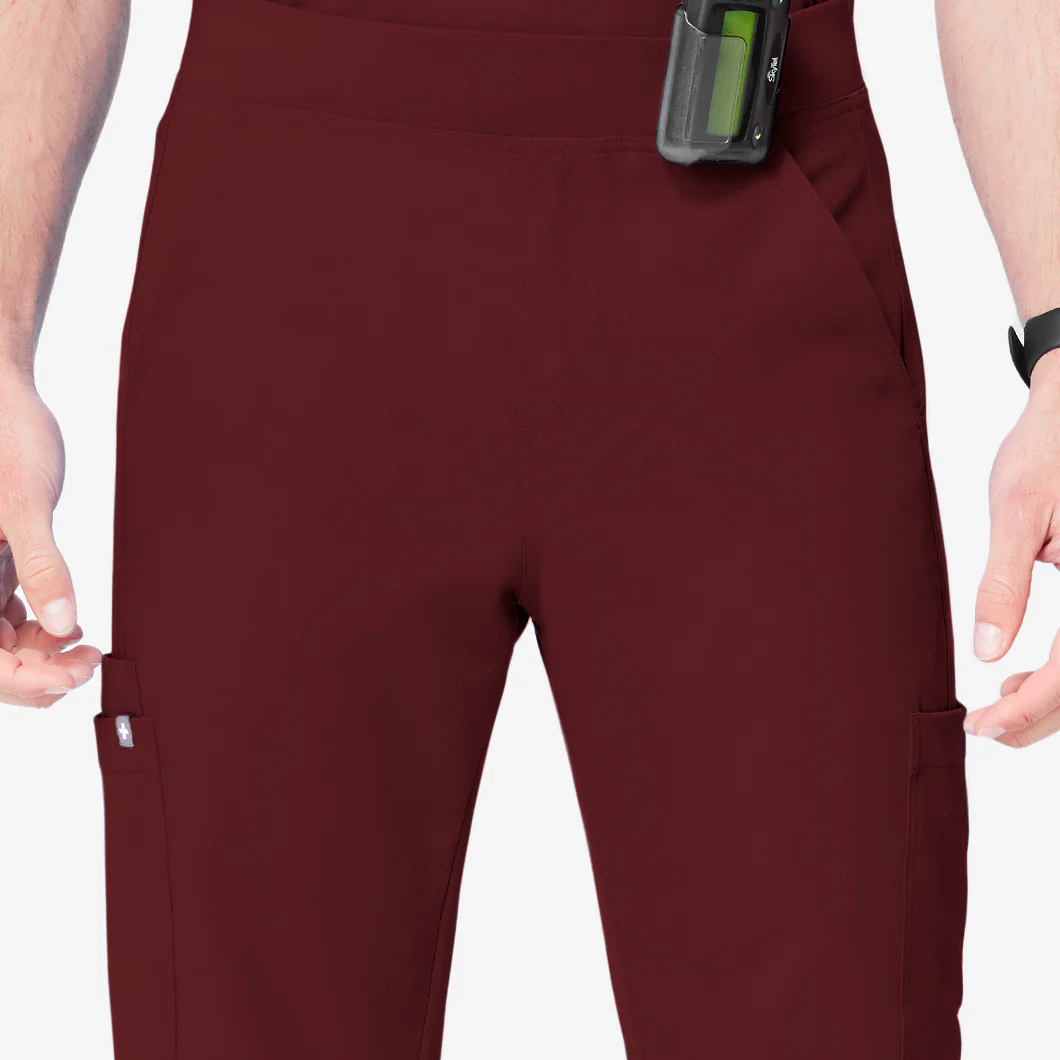 Men's Burgundy Axim™ - Cargo Scrub Pants - Image 9