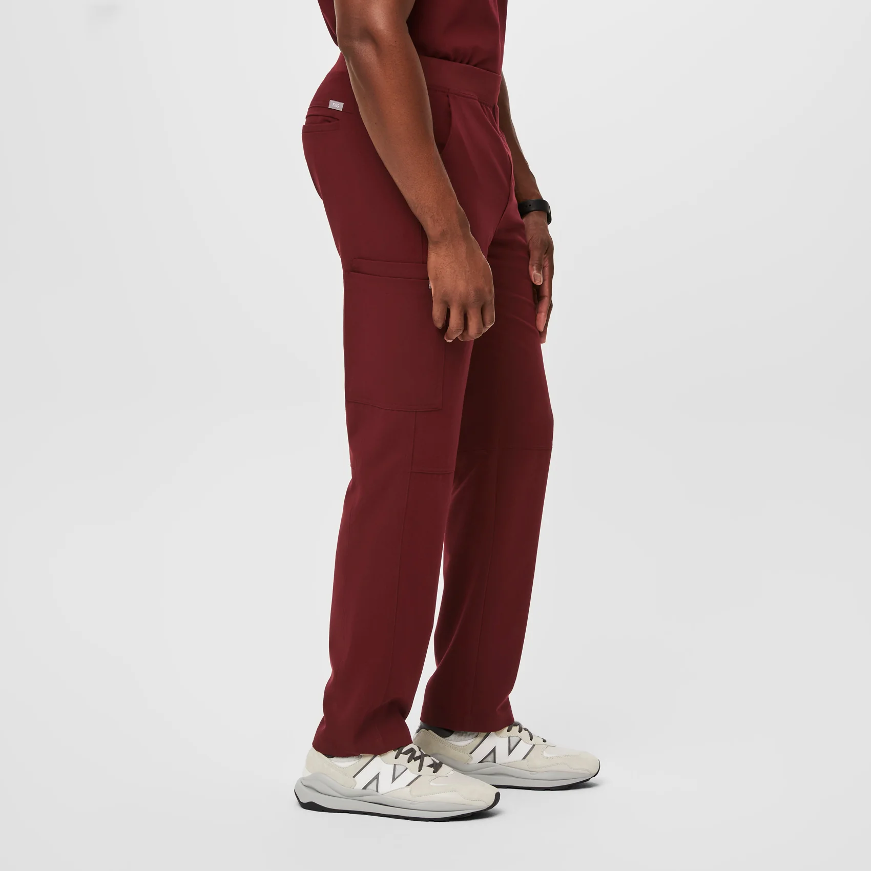 men's Burgundy Aximâ˘- Cargo Scrub Pants (3XL - 6XL) - Image 3
