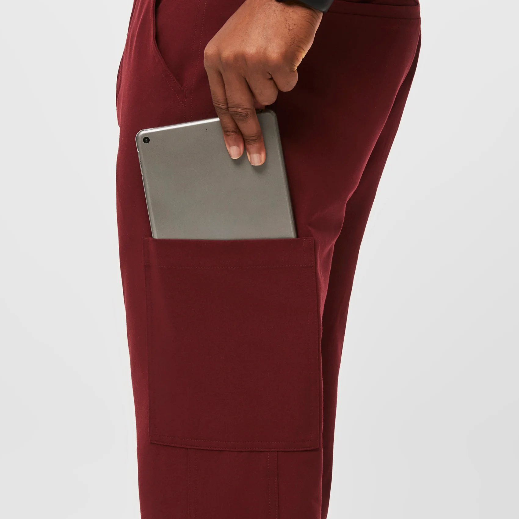 men's Burgundy Aximâ˘- Cargo Scrub Pants (3XL - 6XL) - Image 7