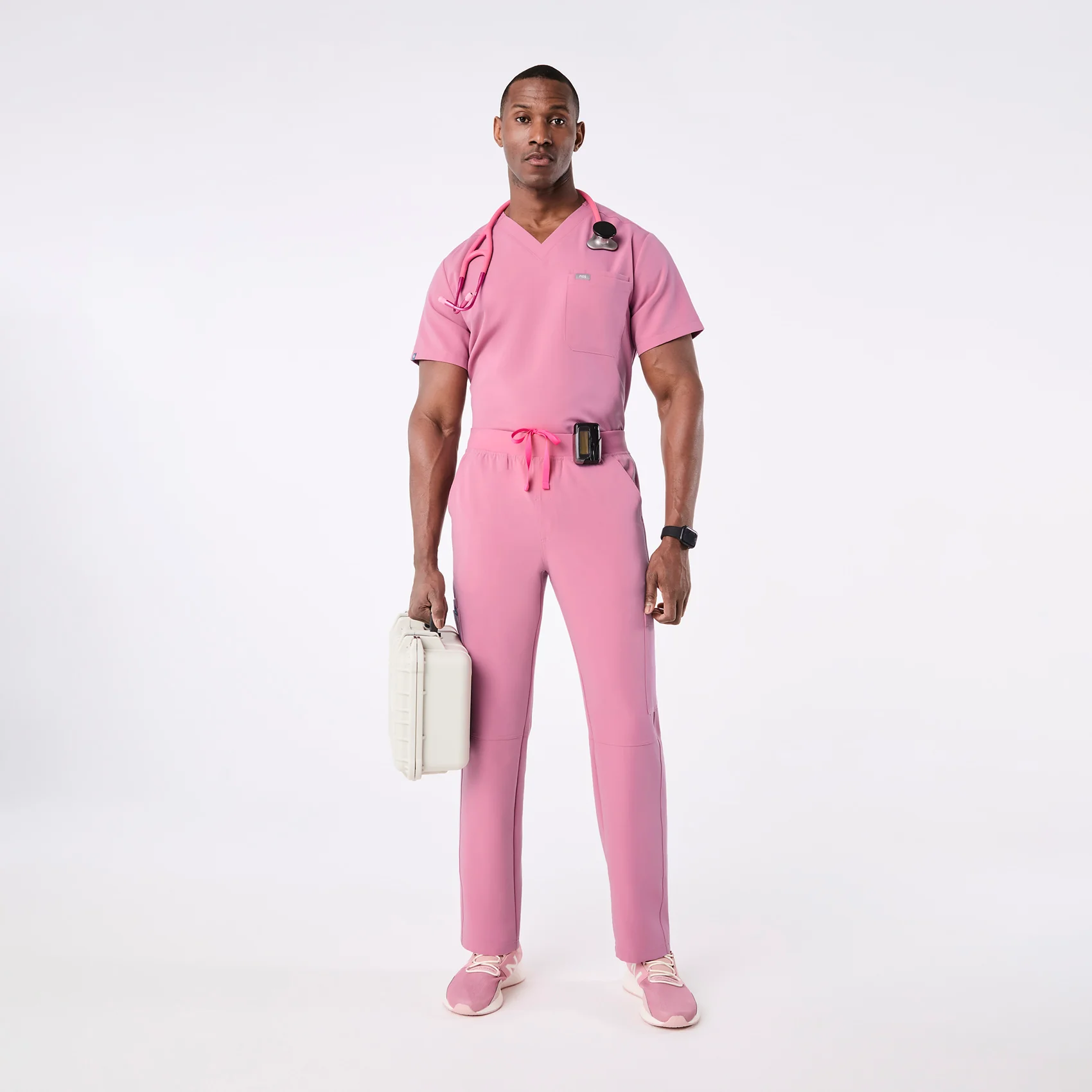 men's Chalk Pink Axim - Cargo Scrub Pant™ - Image 2