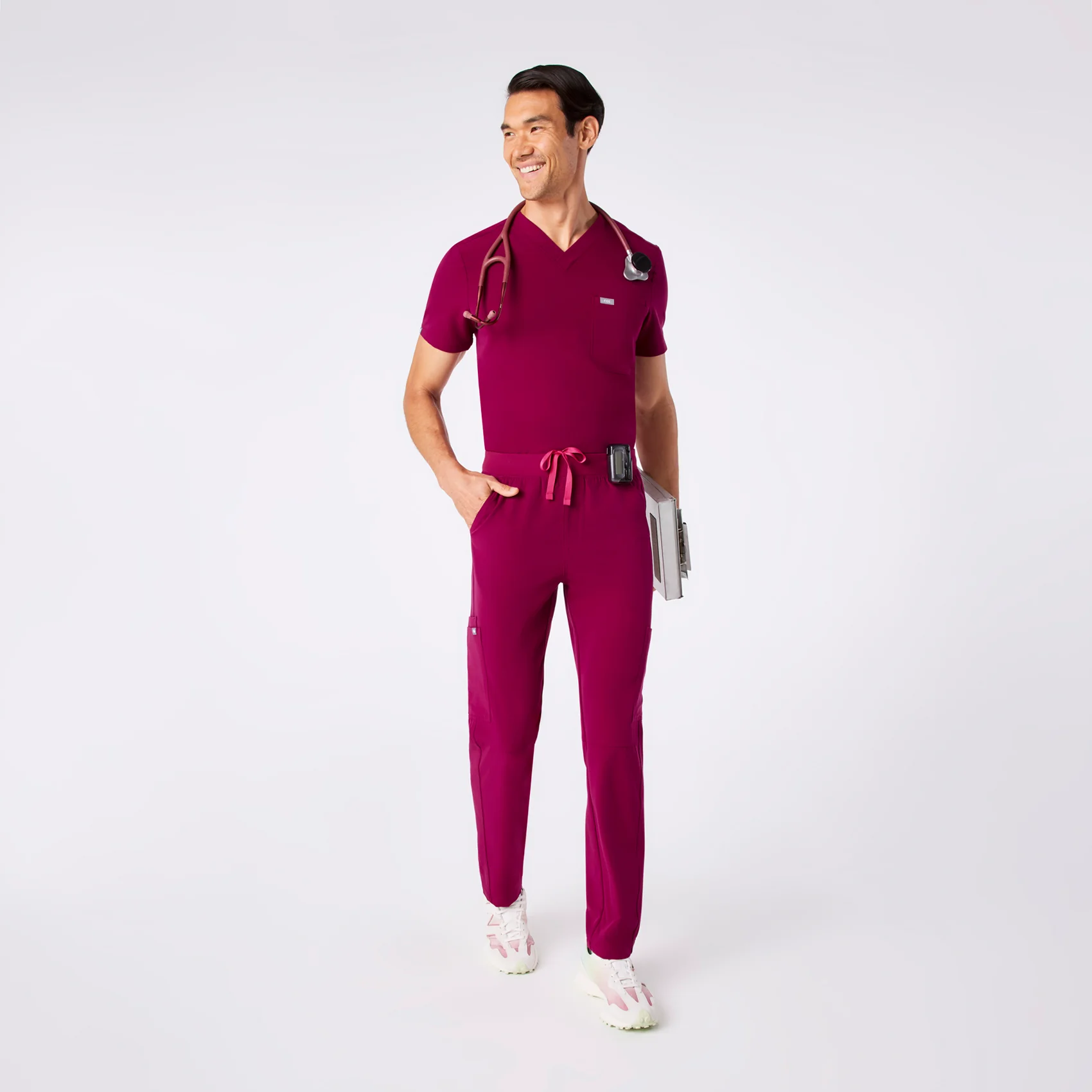 men's Dark Magenta Axim - Cargo Scrub Pant™ - Image 2