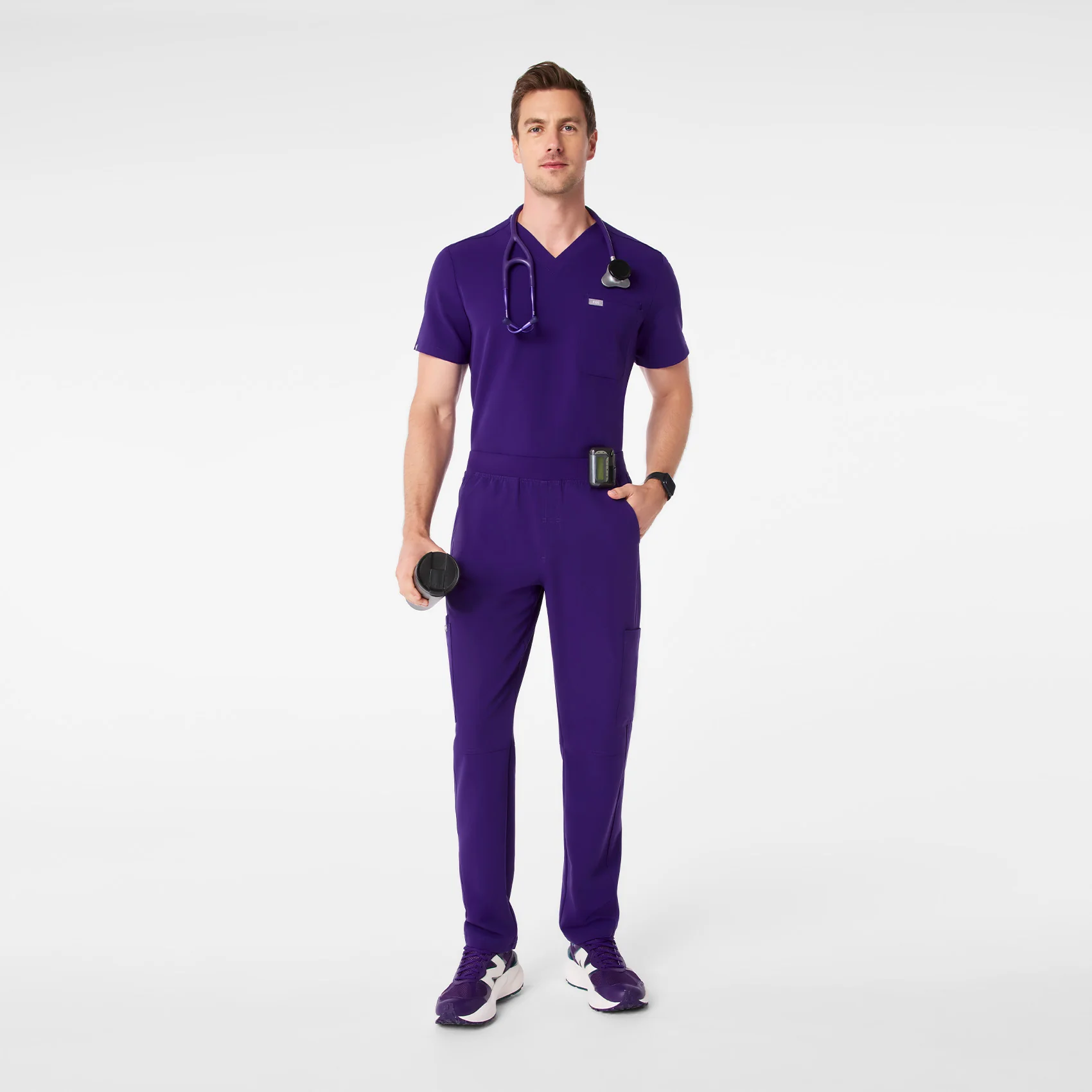 men's Purple Pulse Axim - Tall Cargo Scrub Pant™ - Image 2