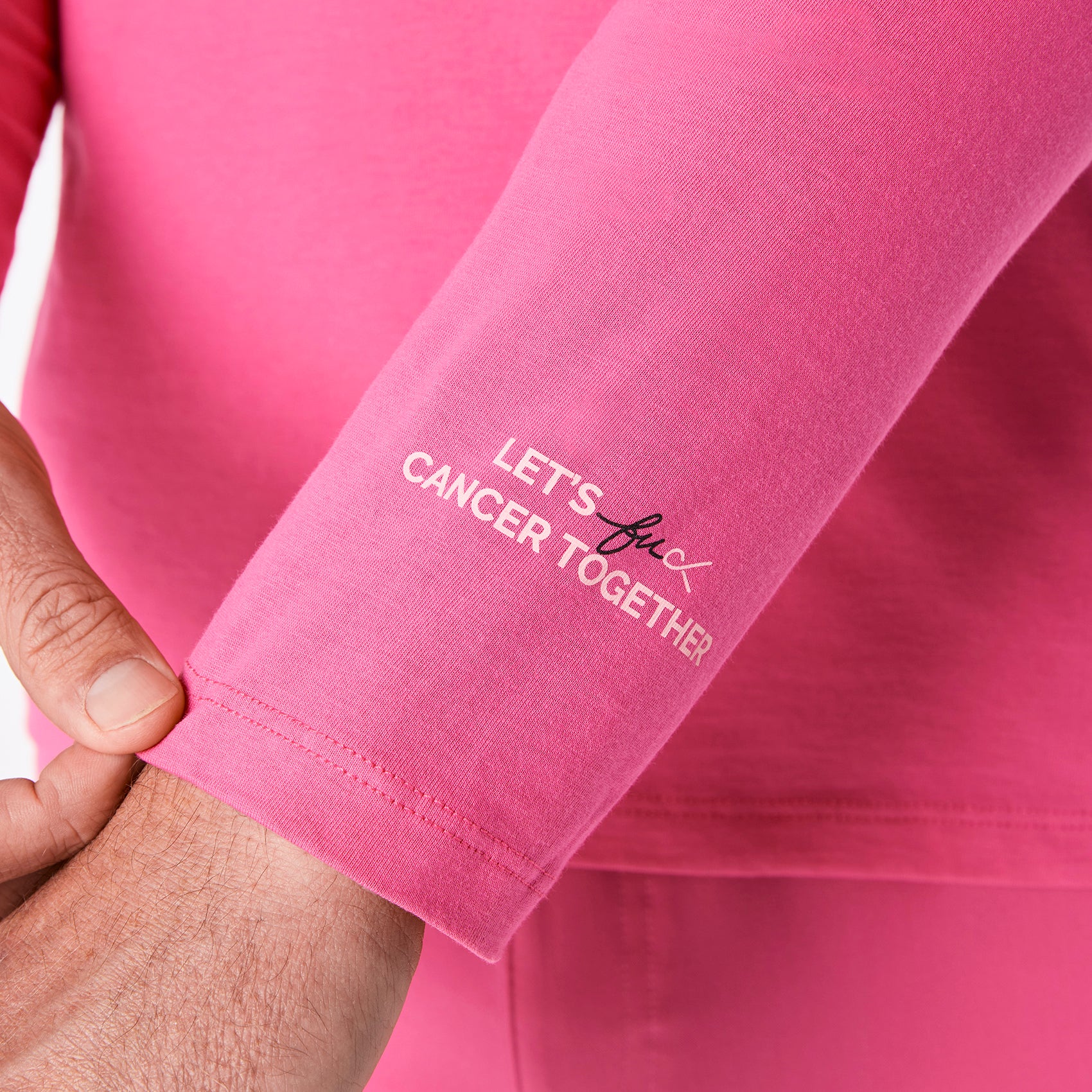 men's F'ing Pink BCA Ribbon Supersoft - Longsleeve Underscrub - Image 7