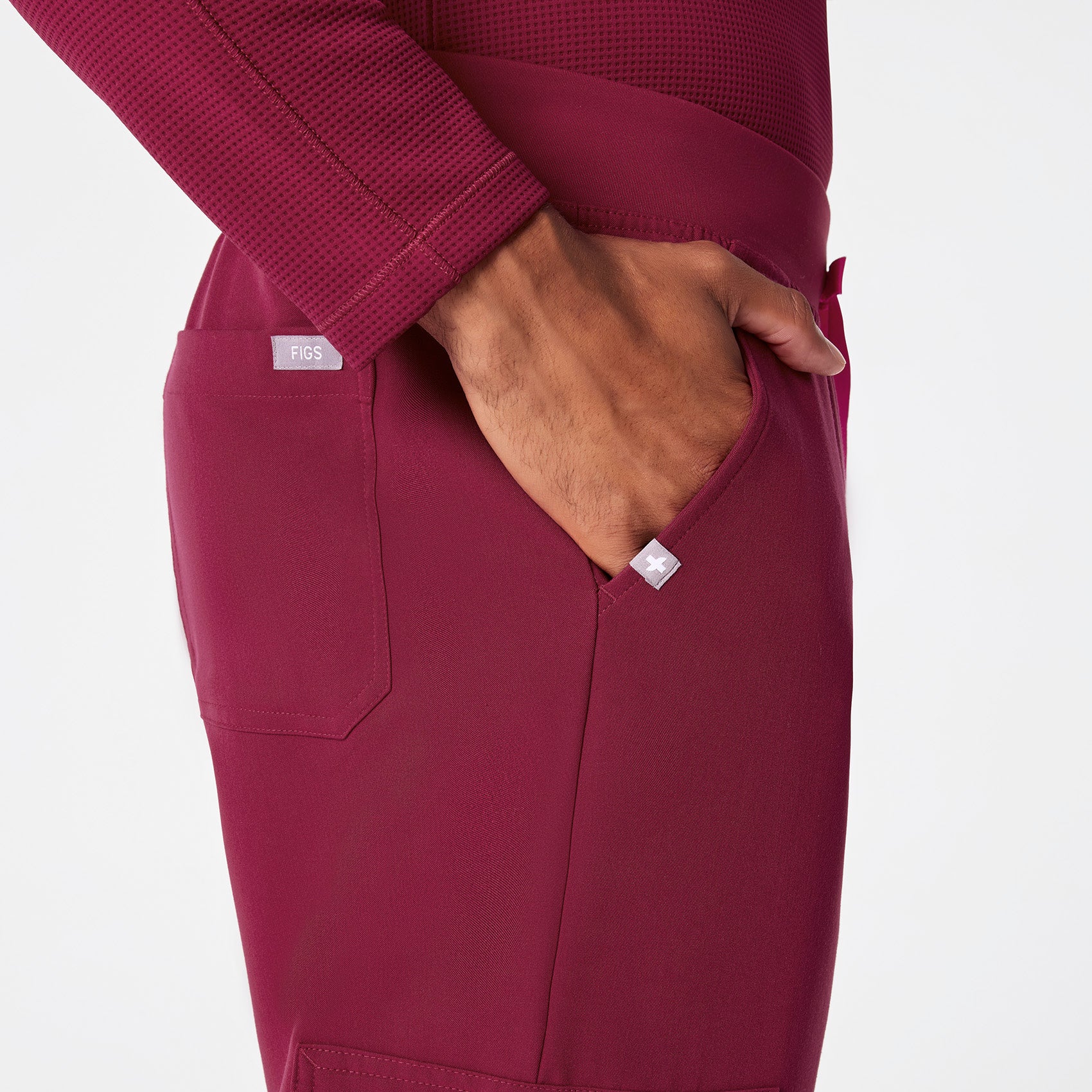 men's Deep Cranberry Brey Jogger - Scrub Pant - Image 7