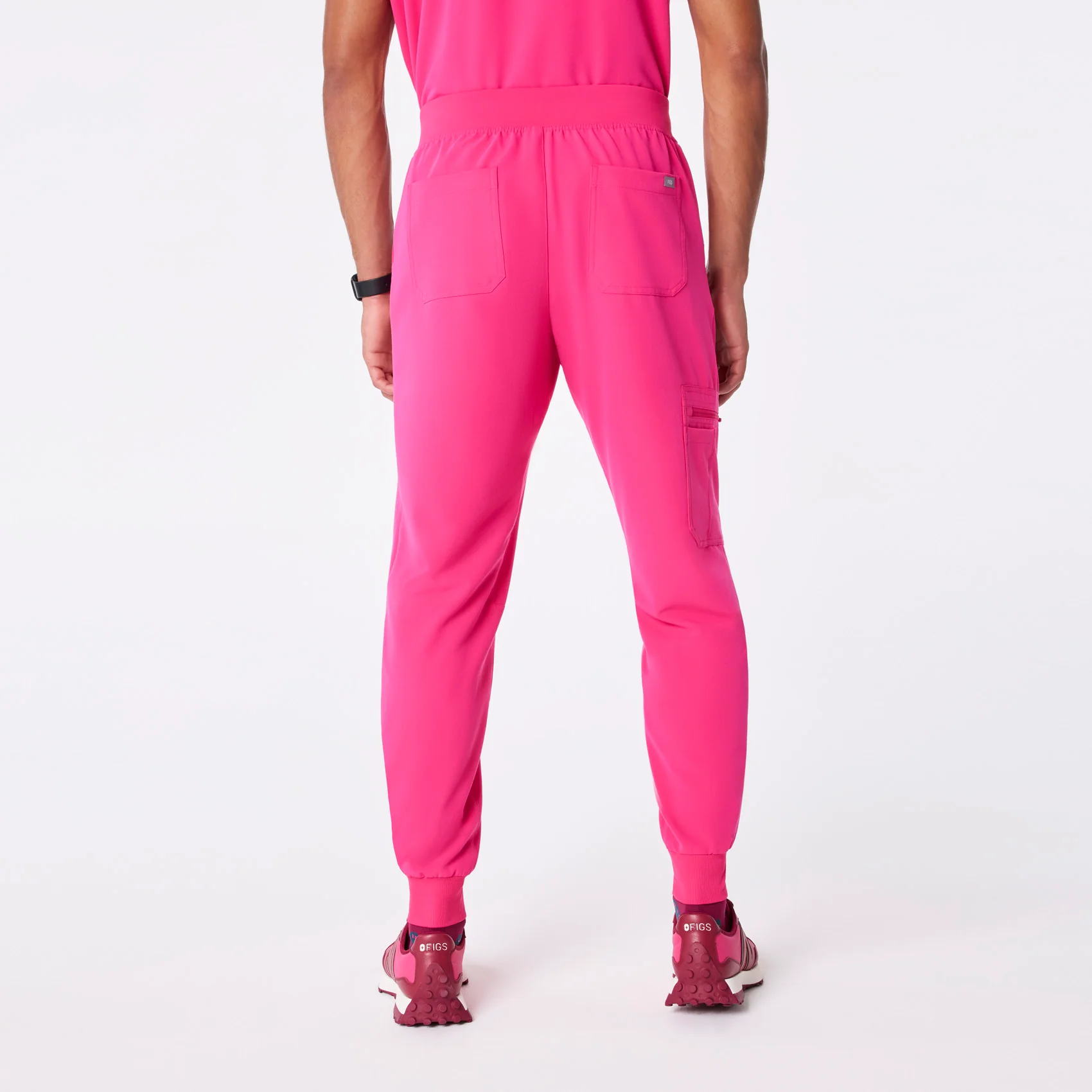 men's Shocking Pink Brey Jogger - Scrub Pant - Image 4