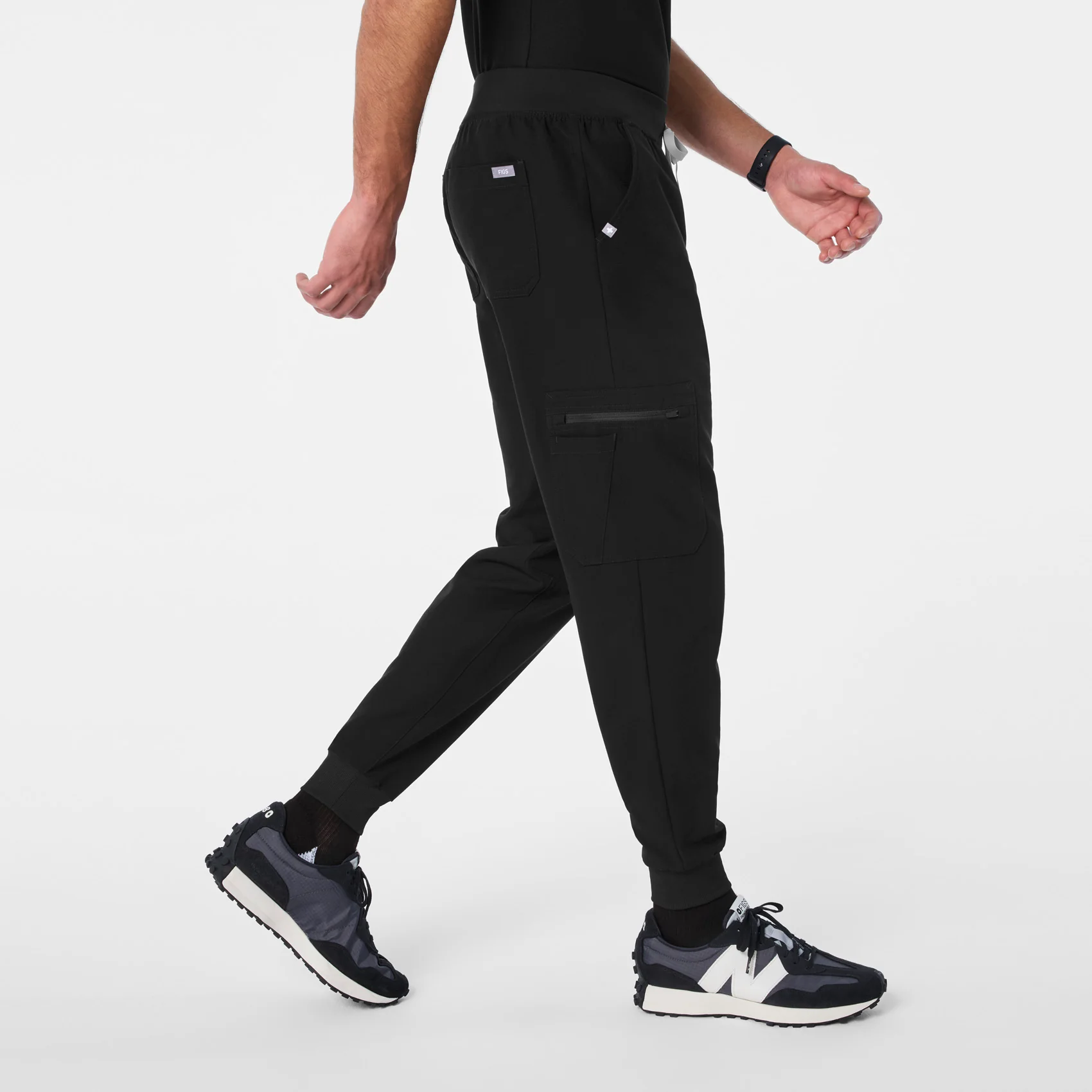 men's Black Brey Jogger - Scrub Pant - Image 3