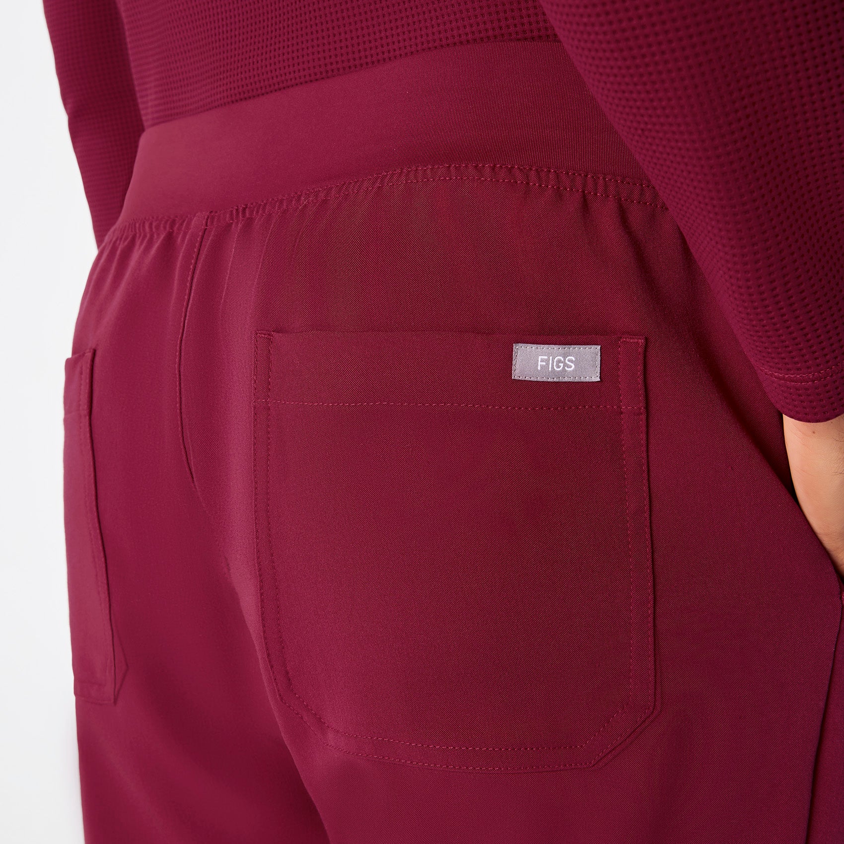 men's Deep Cranberry Brey Tall Jogger - Scrub Pant - Image 8