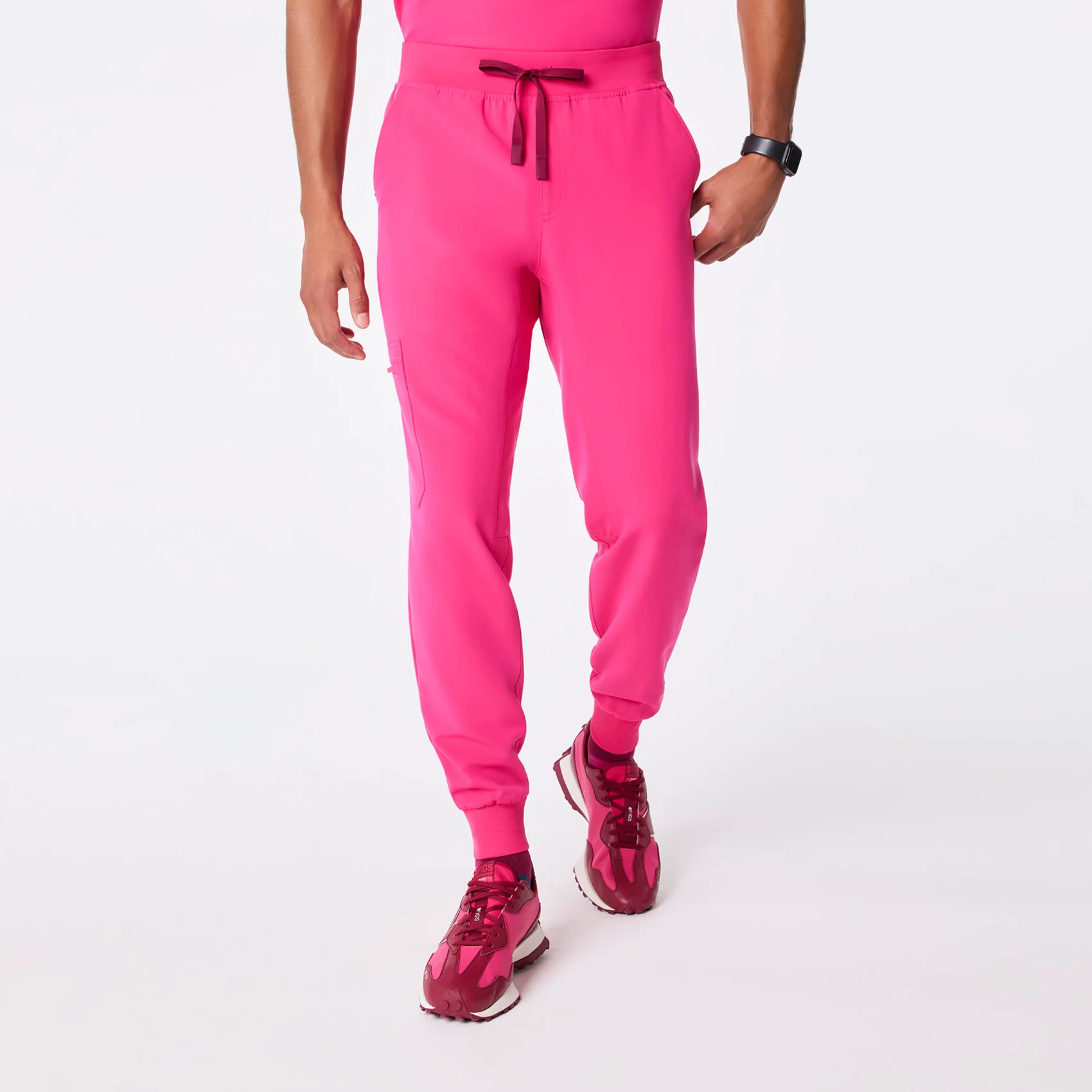 men's Shocking Pink Brey Tall Jogger - Scrub Pant