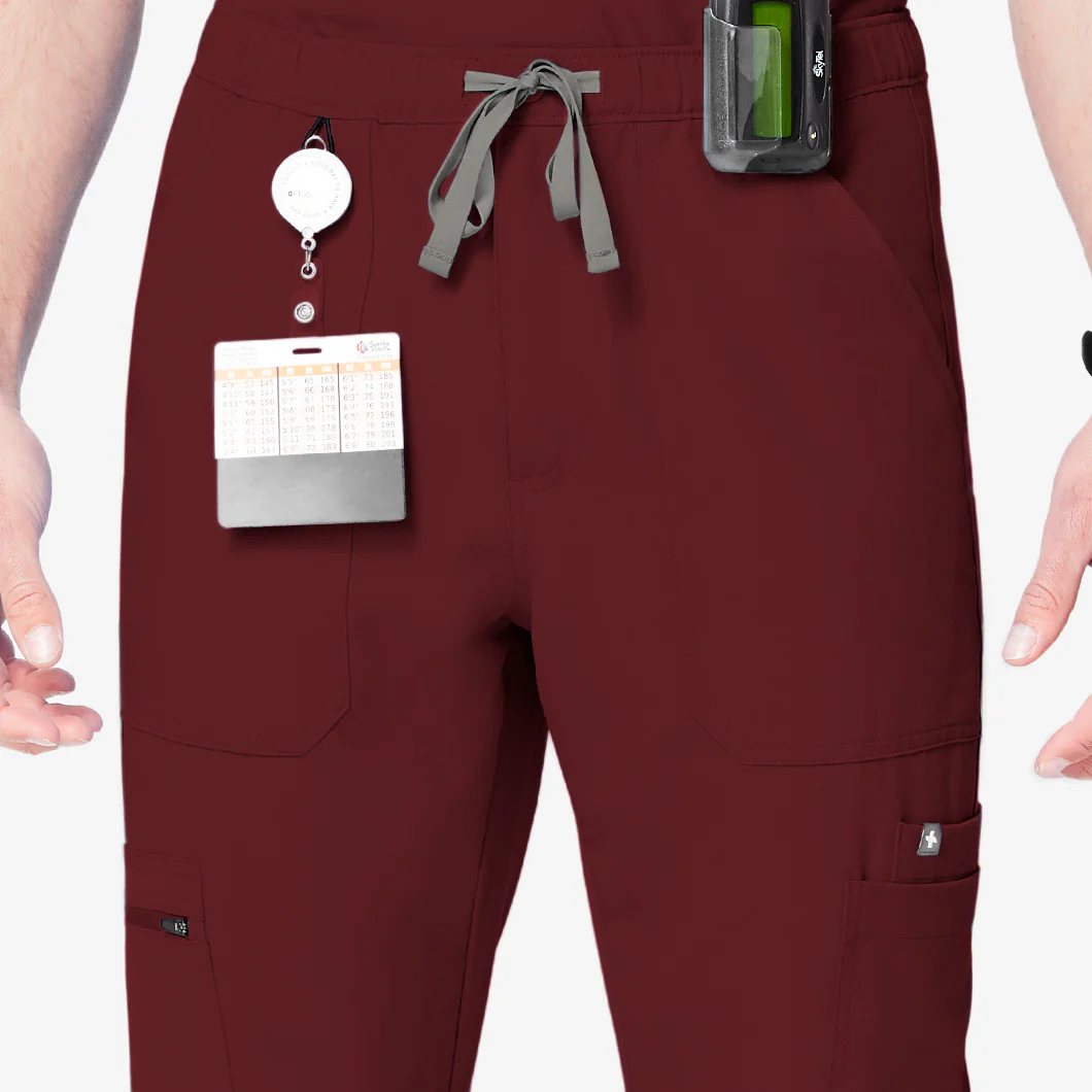 Men's Burgundy Cairo™ - Tall Cargo Scrub Pants - Image 12