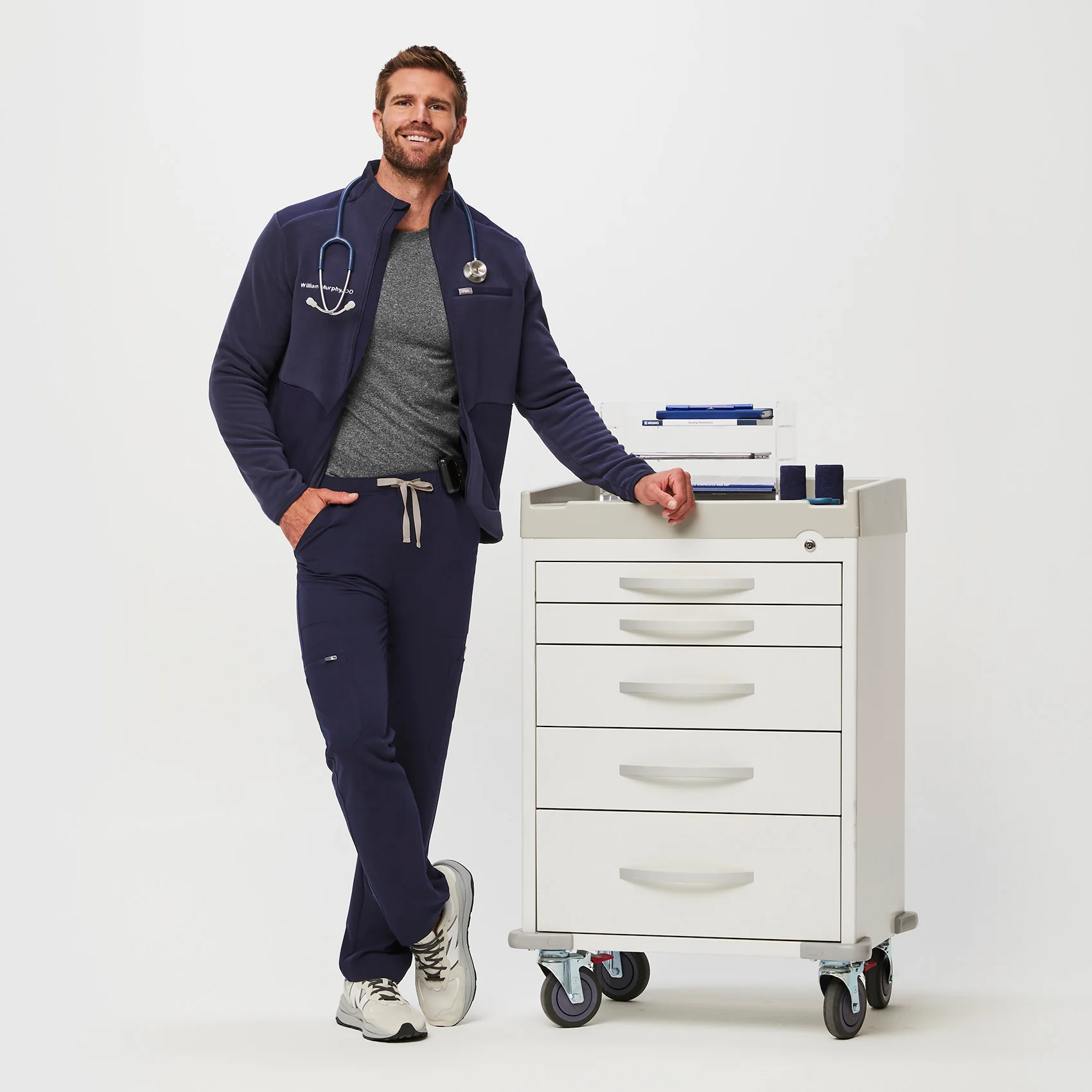 Men's Navy Cairo⢠- Short Cargo Scrub Pants - Image 2