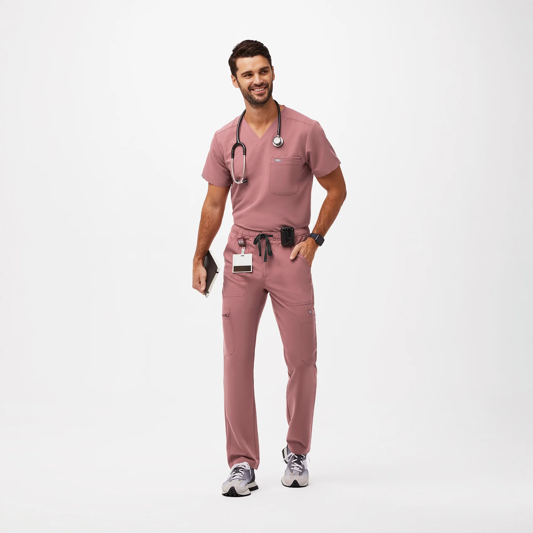men's Mauve Cairo™ - Short Cargo Scrub Pants (3XL - 6XL) - Image 2