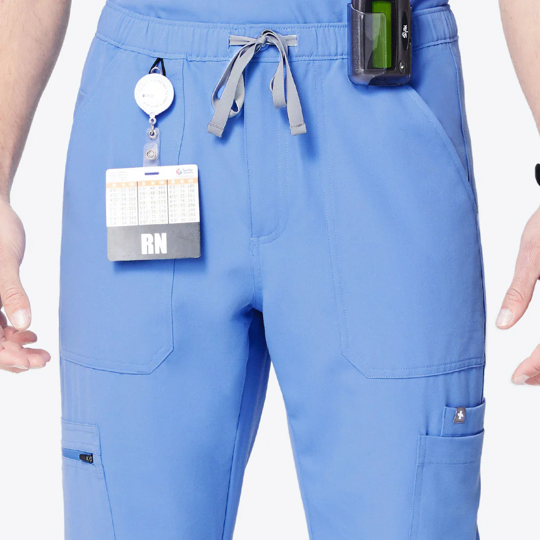 Men's Ceil Blue Cairo™ - Tall Cargo Scrub Pants - Image 12