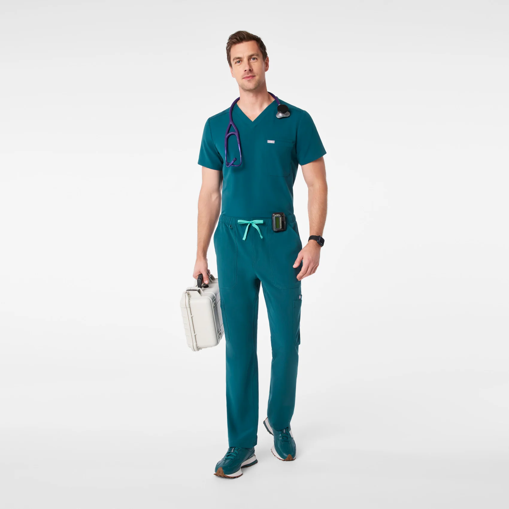 men's Caribbean Blue Cairo - Tall Cargo Scrub Pant⢠- Image 2