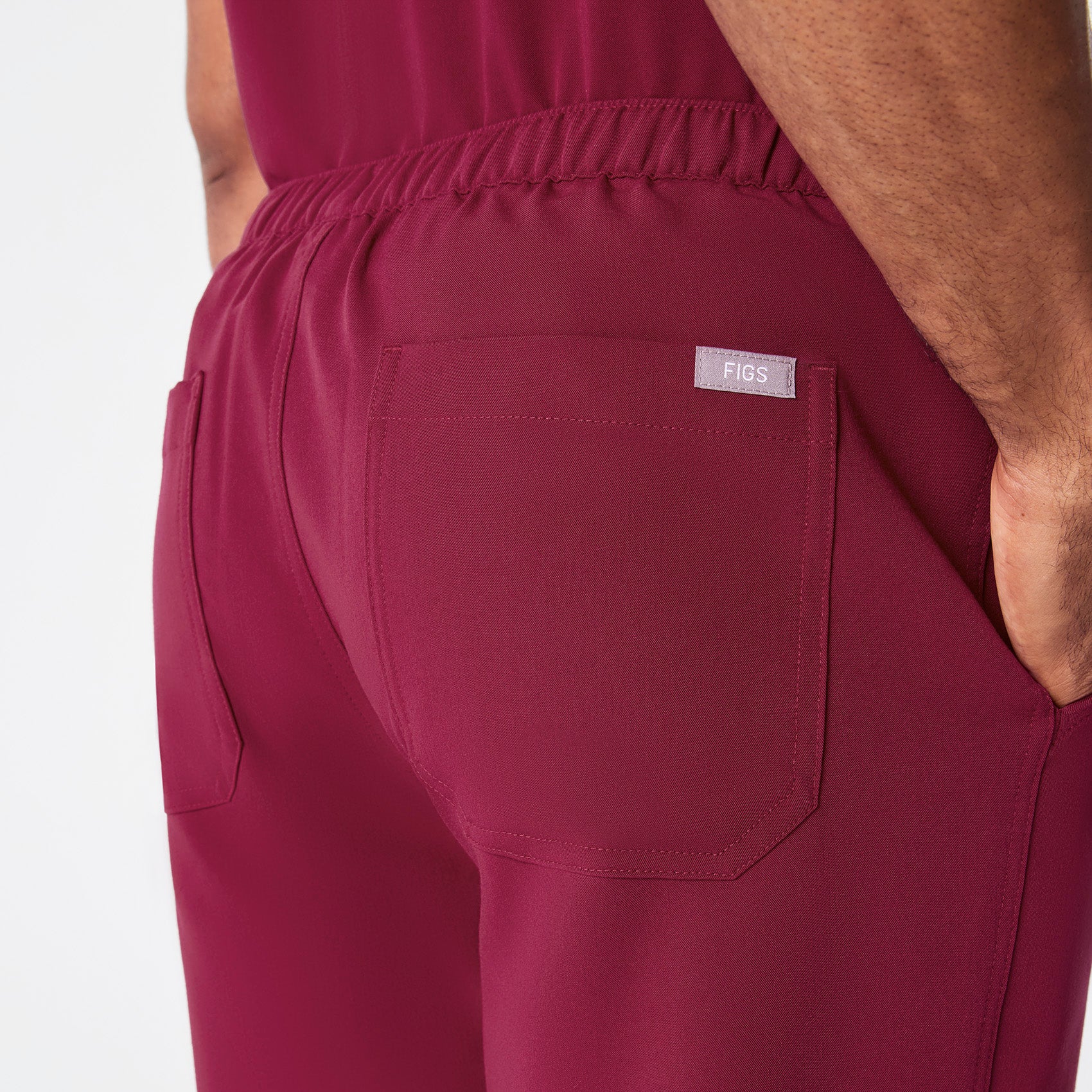 men's Deep Cranberry Cairo - Tall Cargo Scrub Pant™ - Image 9