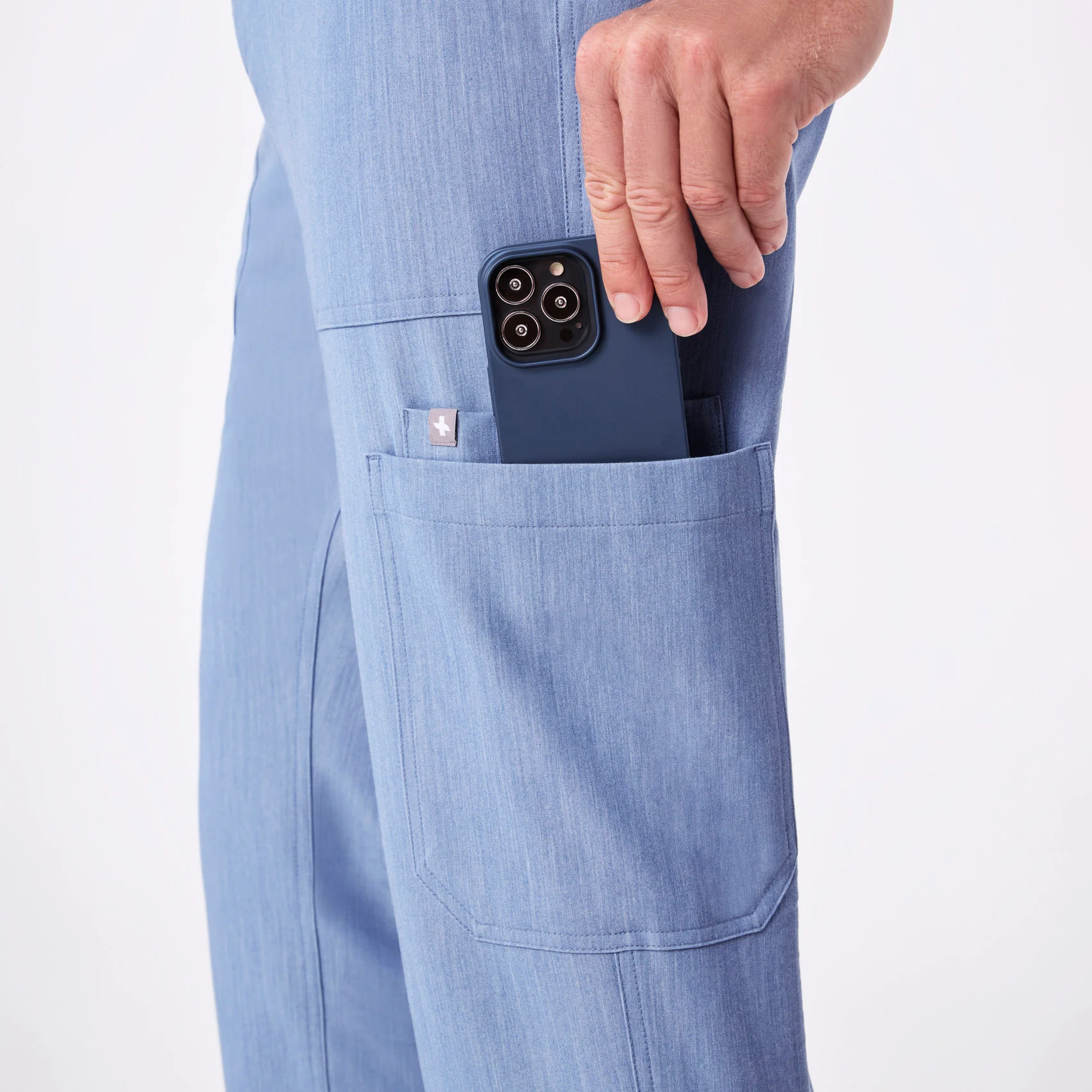 men's Heather Indigo Cairo - Tall Cargo Scrub Pant™ - Image 8