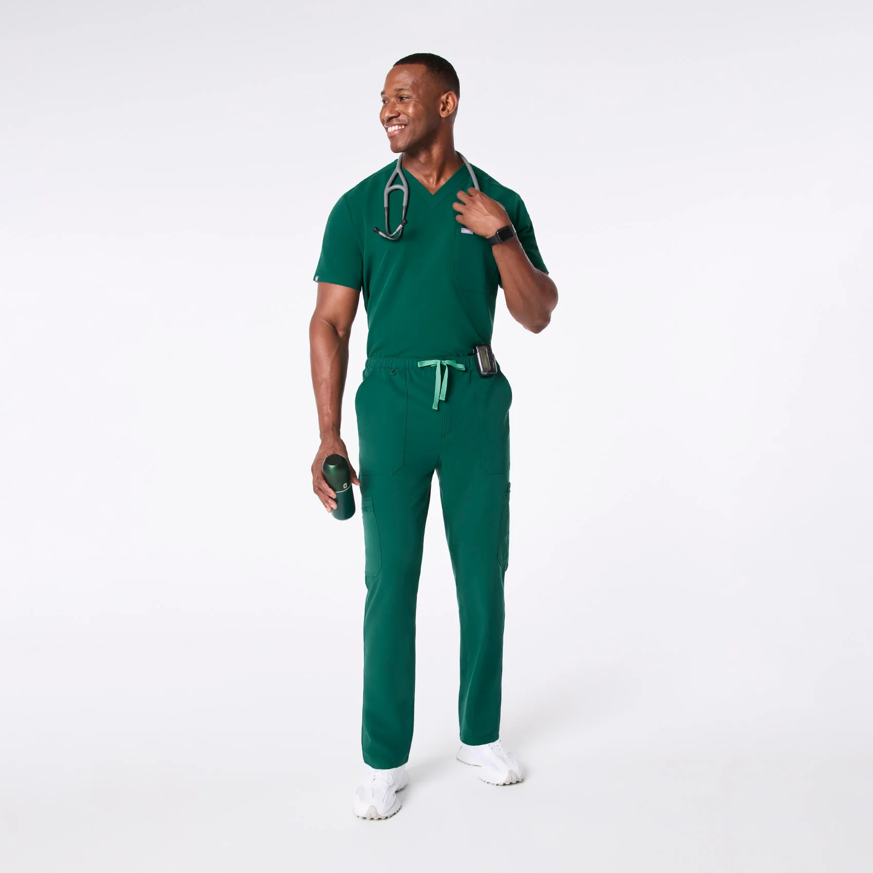men's Hunter Green Cairo - Tall Cargo Scrub Pant™ - Image 2