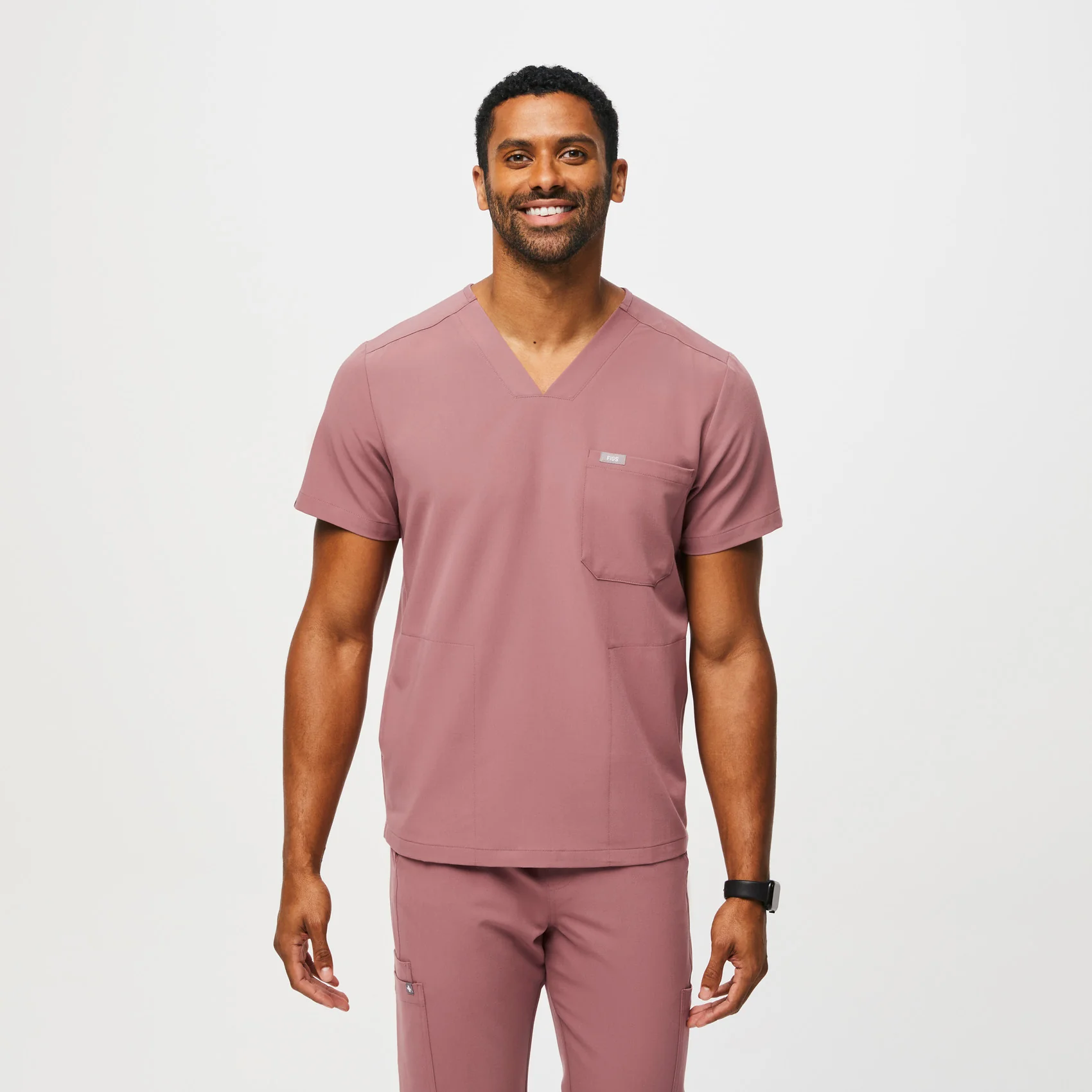 men's Mauve Chisec™ - Three-Pocket Scrub Top