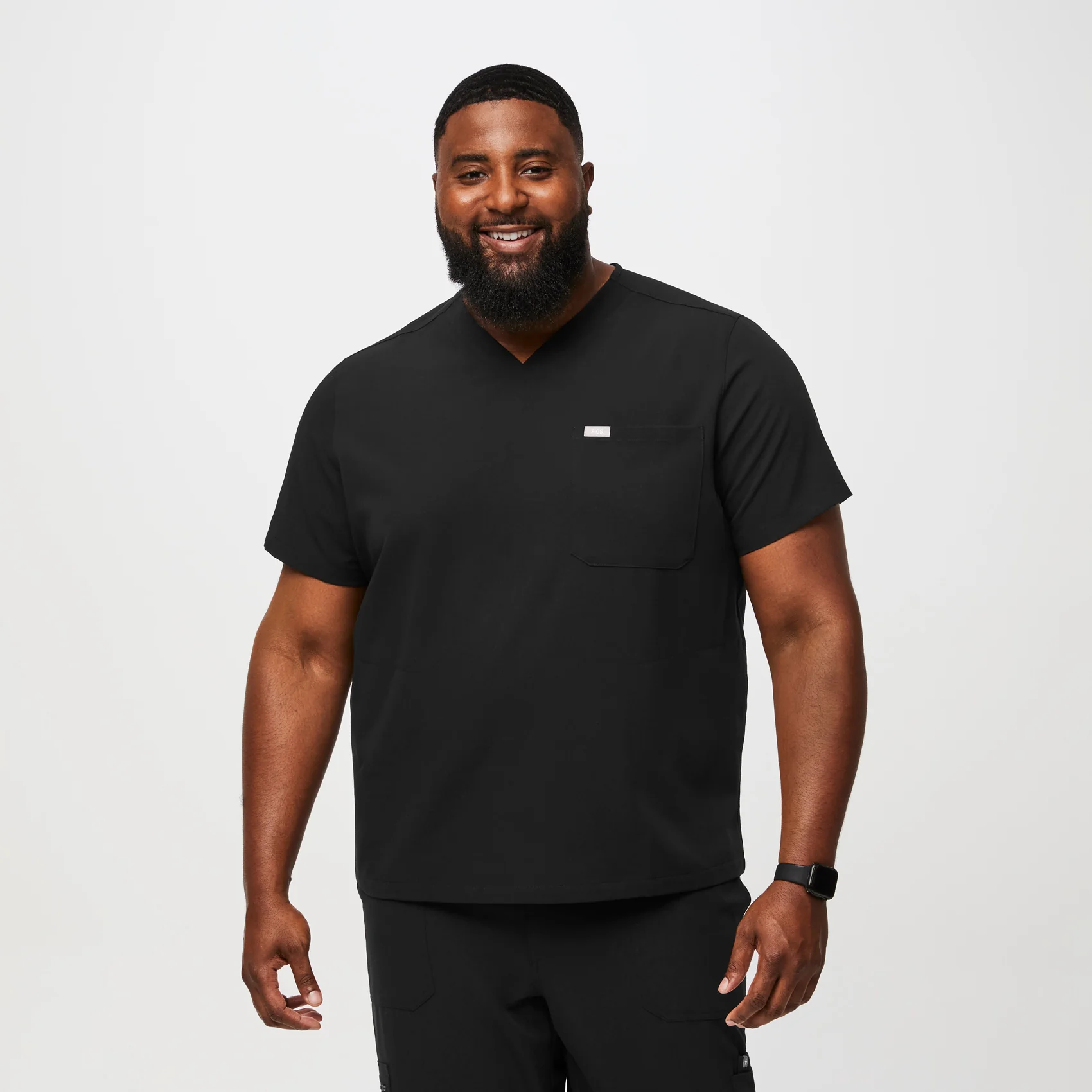 Men's Black Chisec™ - Three-Pocket Scrub Top (3XL - 6XL)