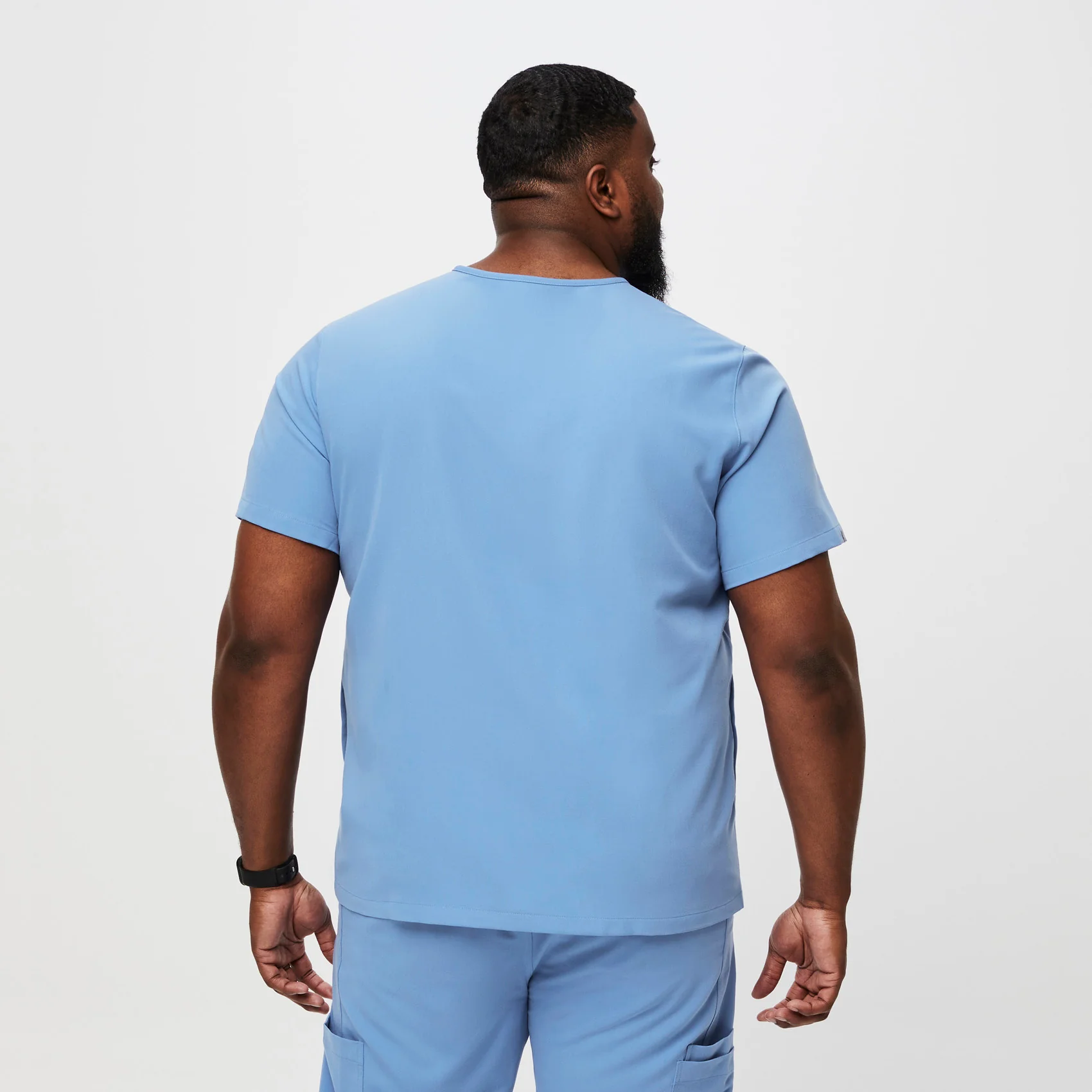Men's Ceil Blue Chisec™ - Three-Pocket Scrub Top (3XL - 6XL) - Image 4