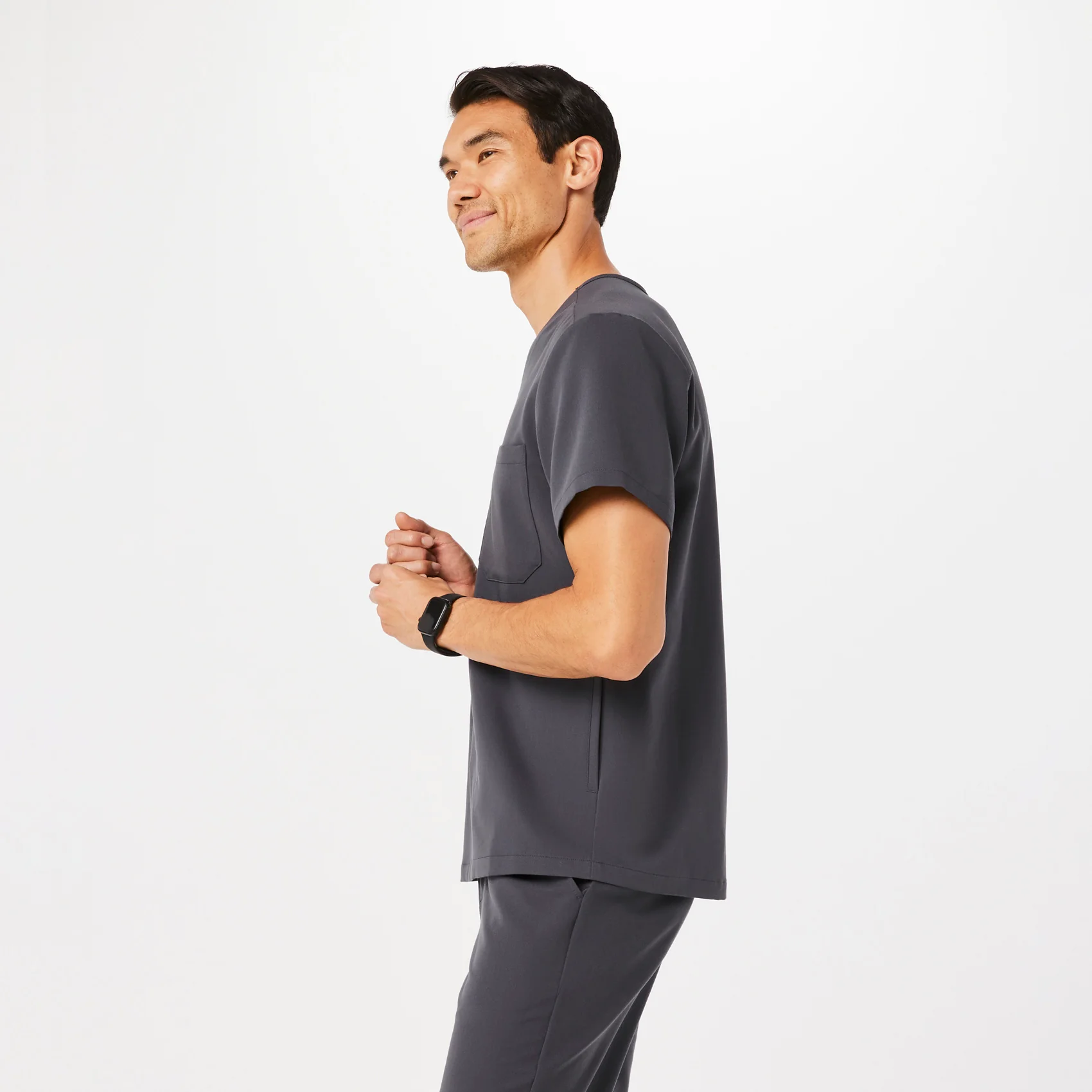 Men's Charcoal Chisec™ - Three-Pocket Scrub Top (3XL - 6XL) - Image 3