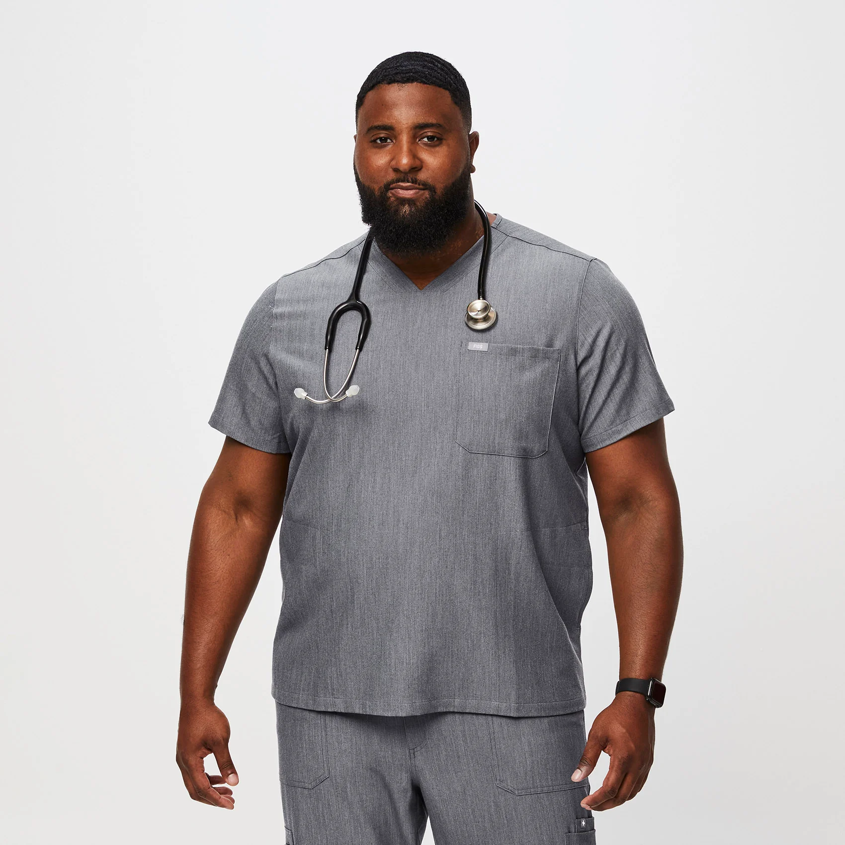 Men's Graphite Chisec™ - Three-Pocket Scrub Top (3XL - 6XL)