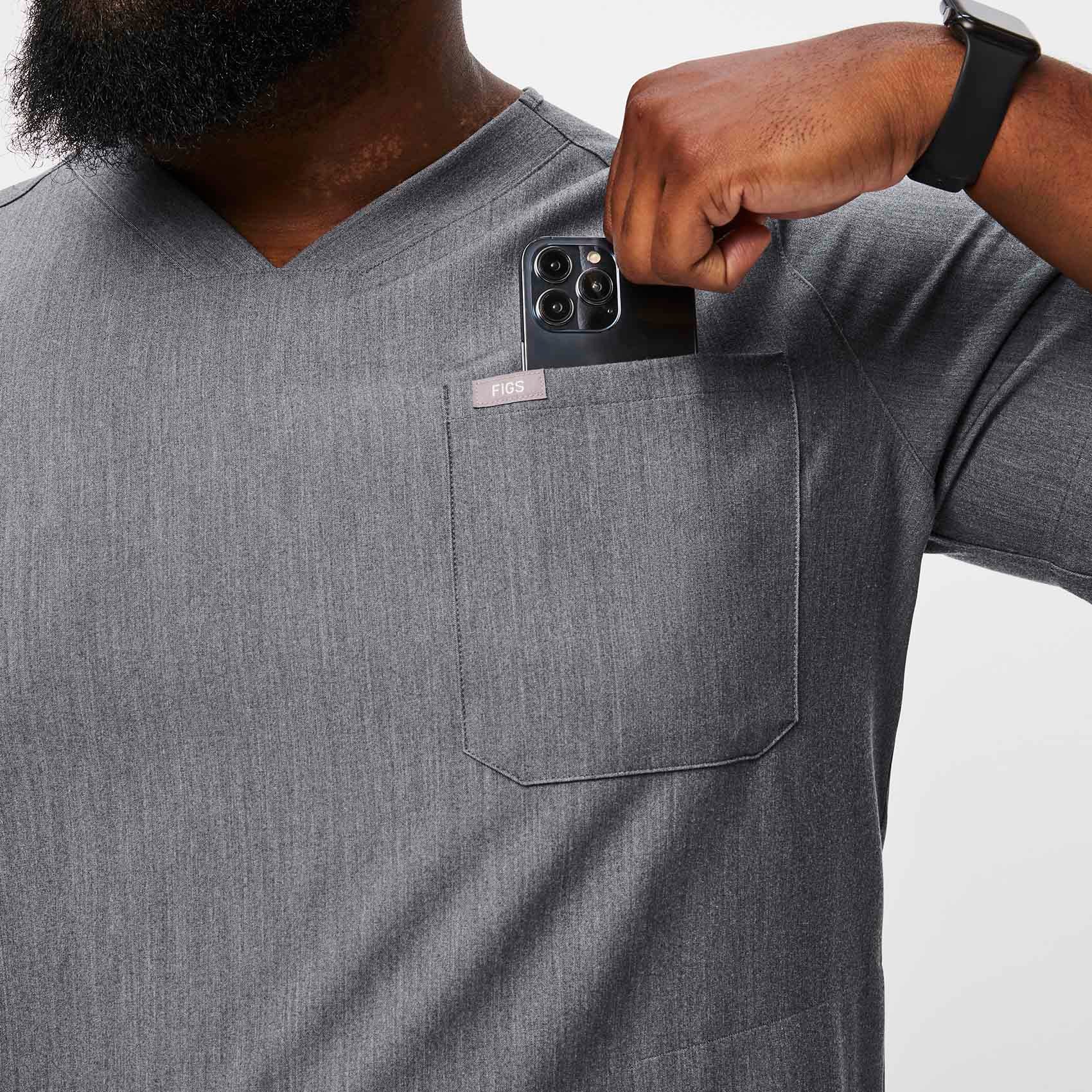 Men's Graphite Chisec™ - Three-Pocket Scrub Top (3XL - 6XL) - Image 5