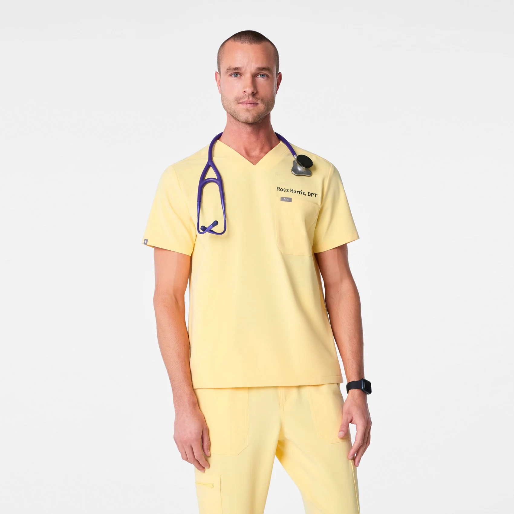 men's Butter Yellow Chisec - Three-Pocket Scrub Top™