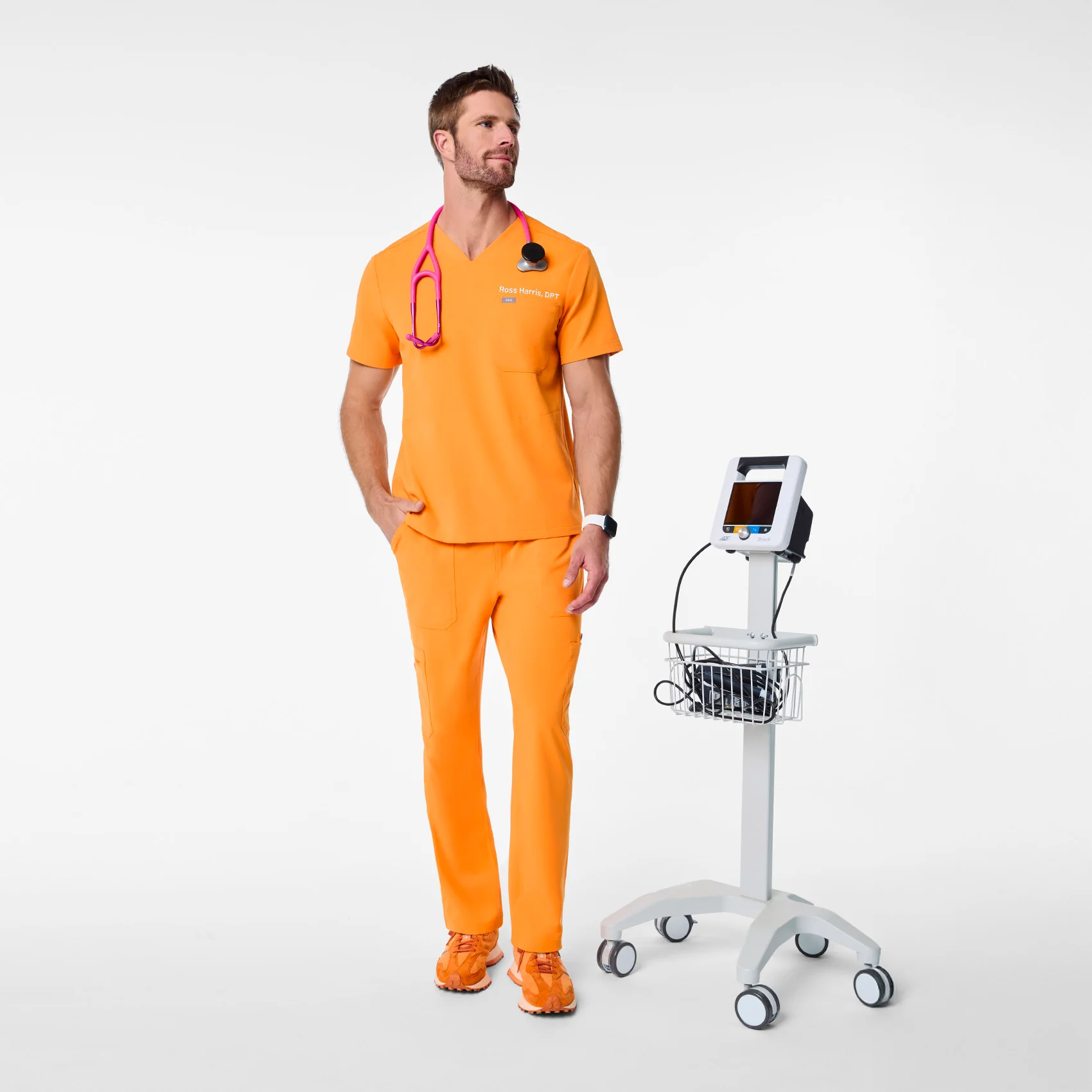 men's Creamsicle Chisec - Three-Pocket Scrub Top™ - Image 2