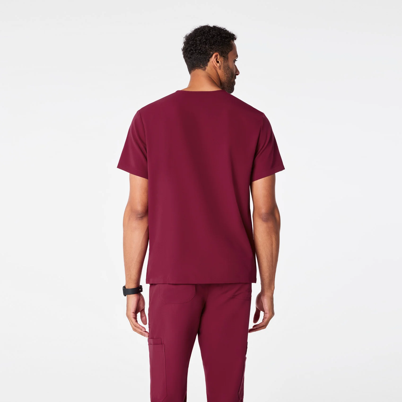 men's Deep Cranberry Chisec - Three-Pocket Scrub Top™ - Image 4