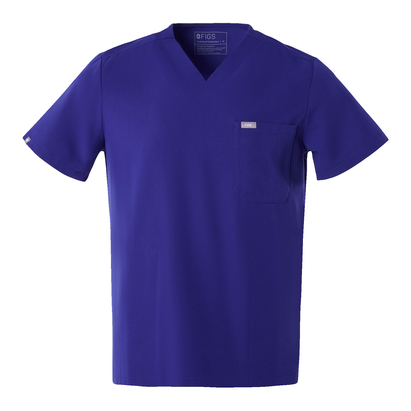 men's Deep Royal Blue Chisec - Three-Pocket Scrub Top™ - Image 8