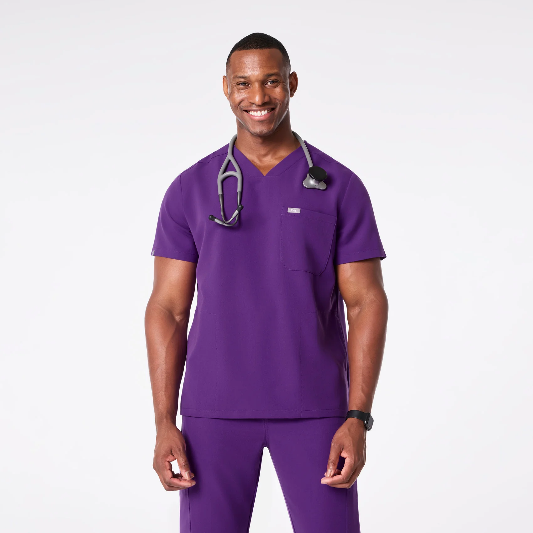 men's Digital Grape Chisec - Three-Pocket Scrub Top™
