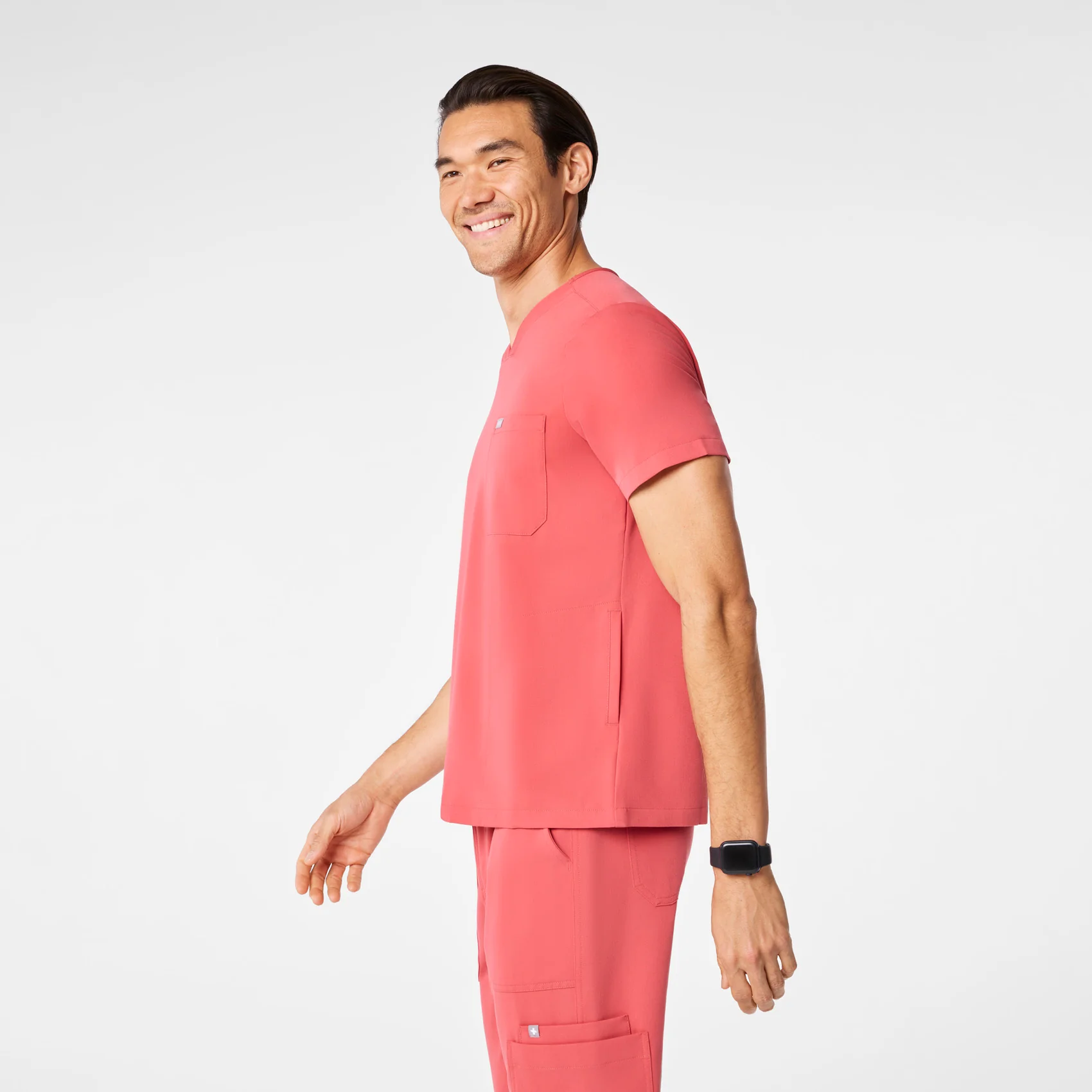 men's Pulmonary Pink Chisec - Three-Pocket Scrub Top™ - Image 3