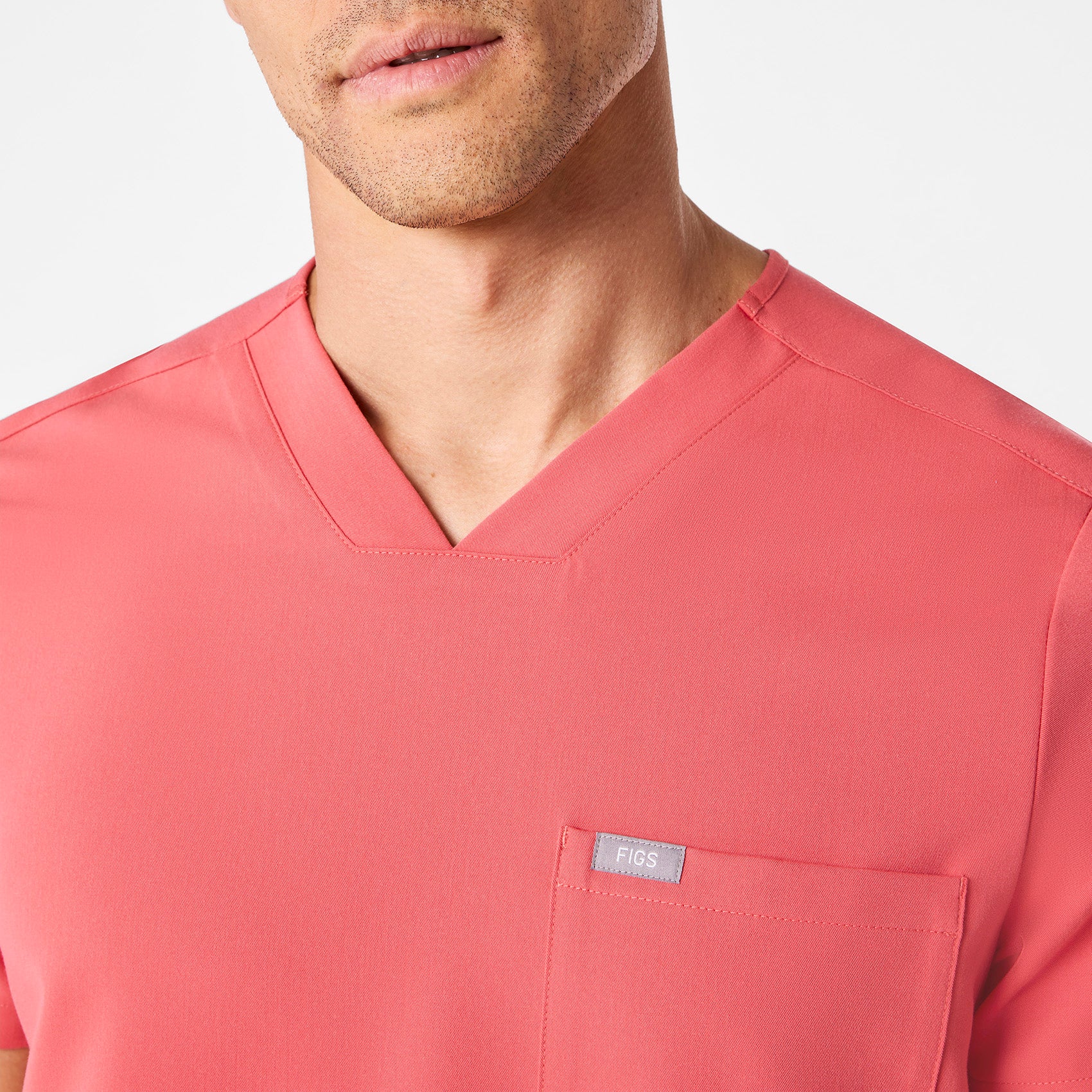 men's Pulmonary Pink Chisec - Three-Pocket Scrub Top™ - Image 5