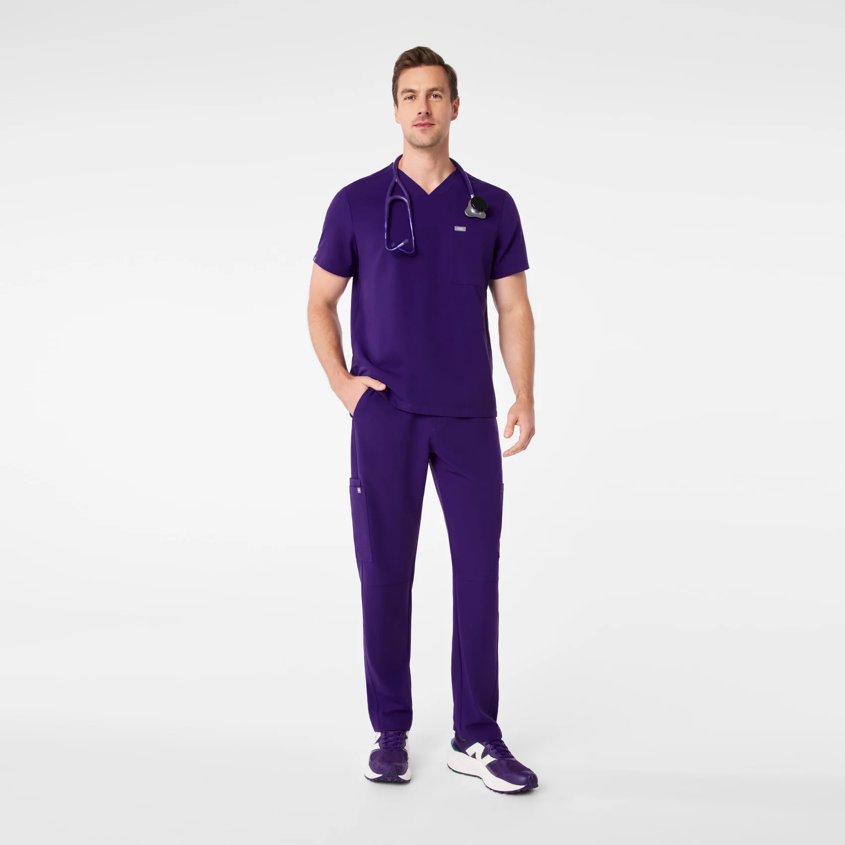 men's Purple Pulse Chisec - Three-Pocket Scrub Top™ - Image 2