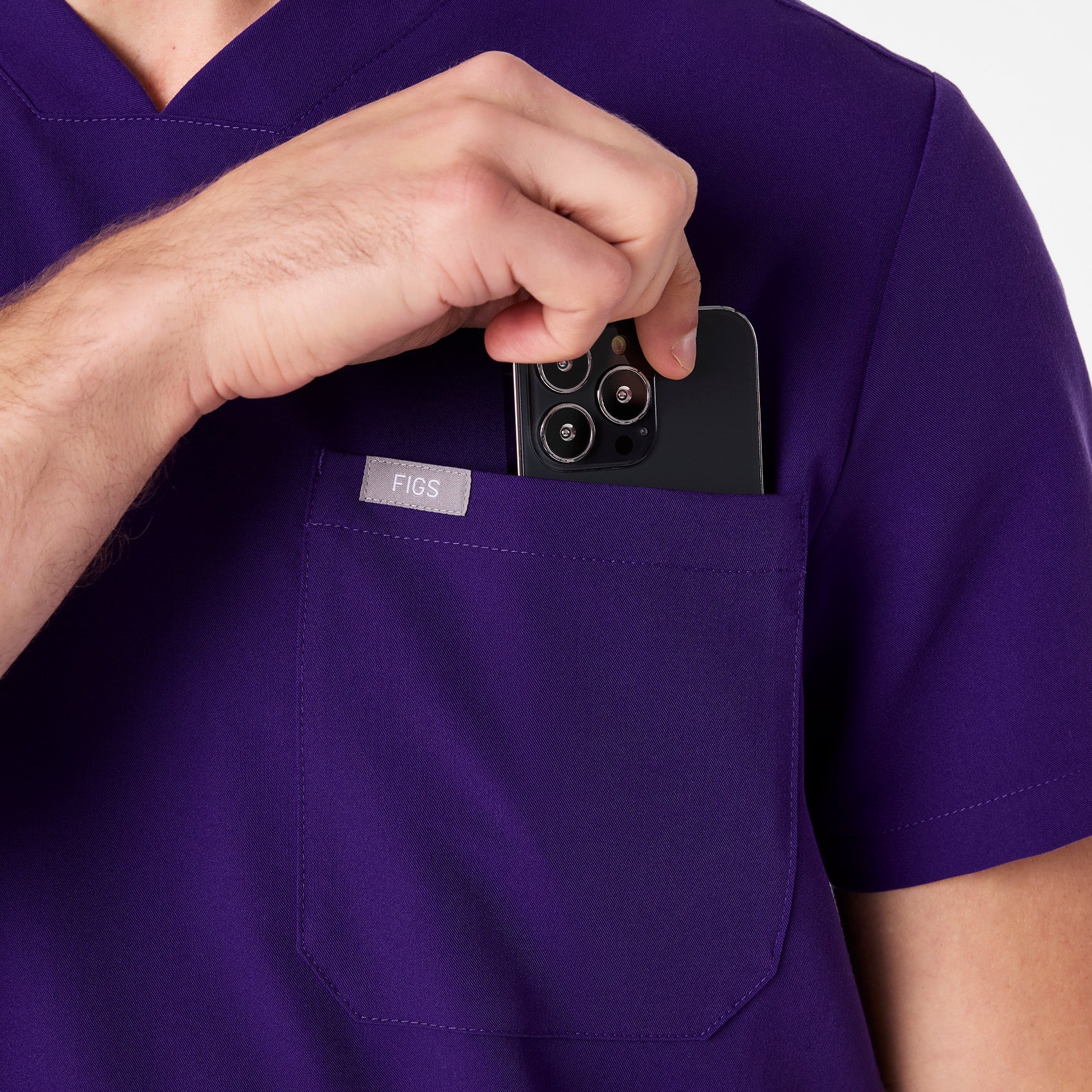 men's Purple Pulse Chisec - Three-Pocket Scrub Top™ - Image 6