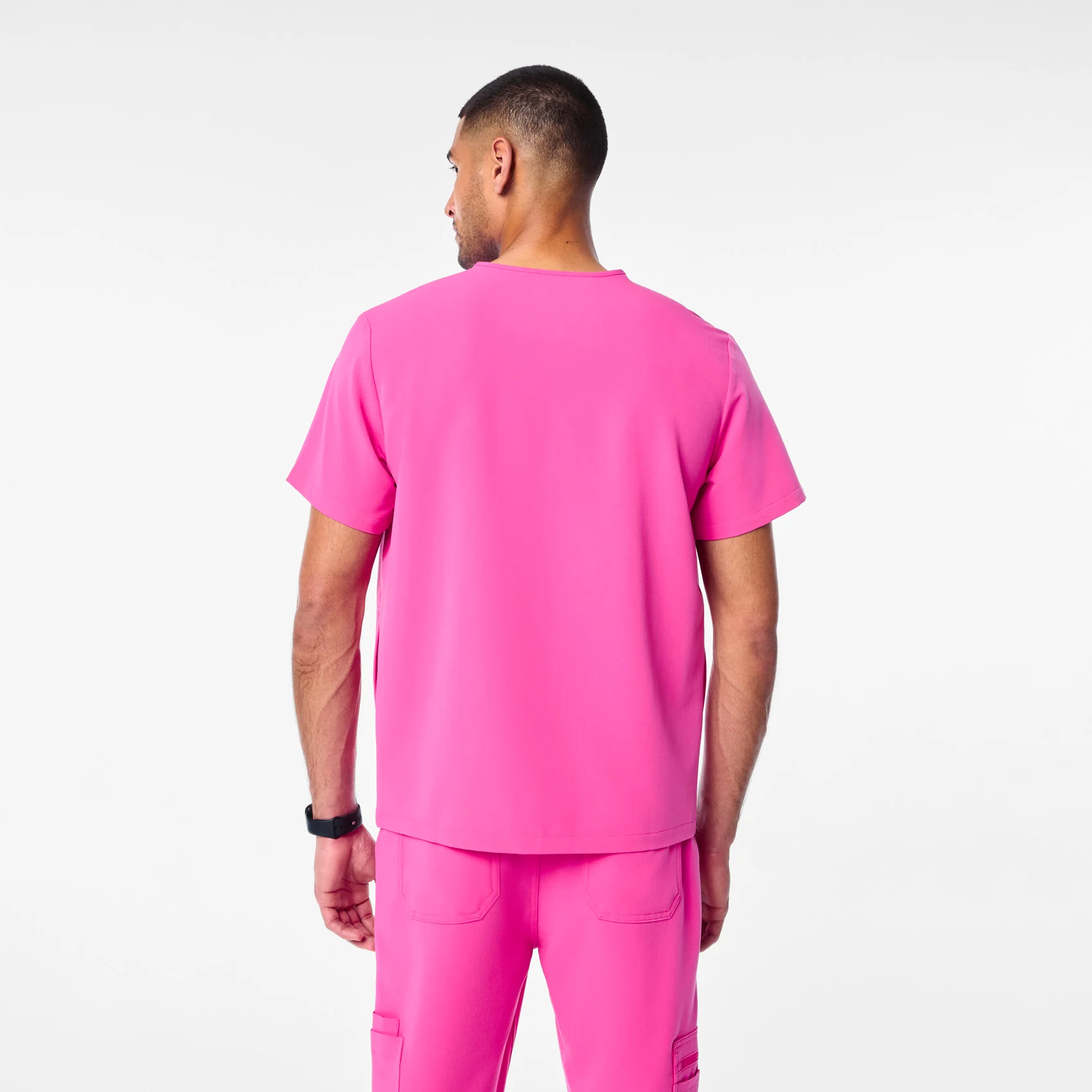 men's Rapid Response Pink Chisec - Three-Pocket Scrub Top⢠- Image 4
