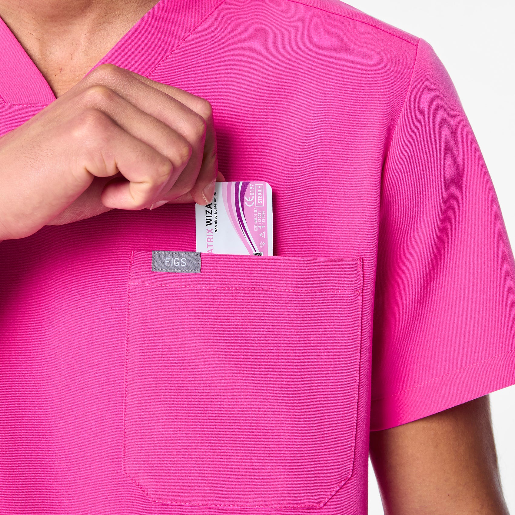 men's Rapid Response Pink Chisec - Three-Pocket Scrub Top⢠- Image 6