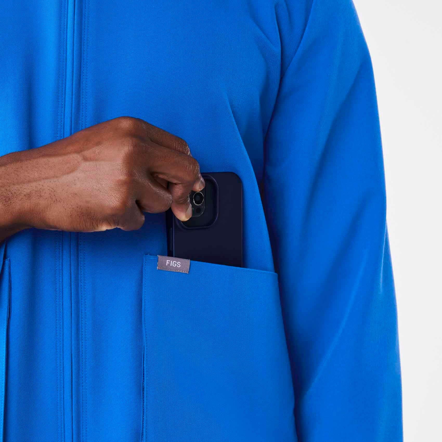 men's Royal Blue Denver - Scrub Jacket - Image 7