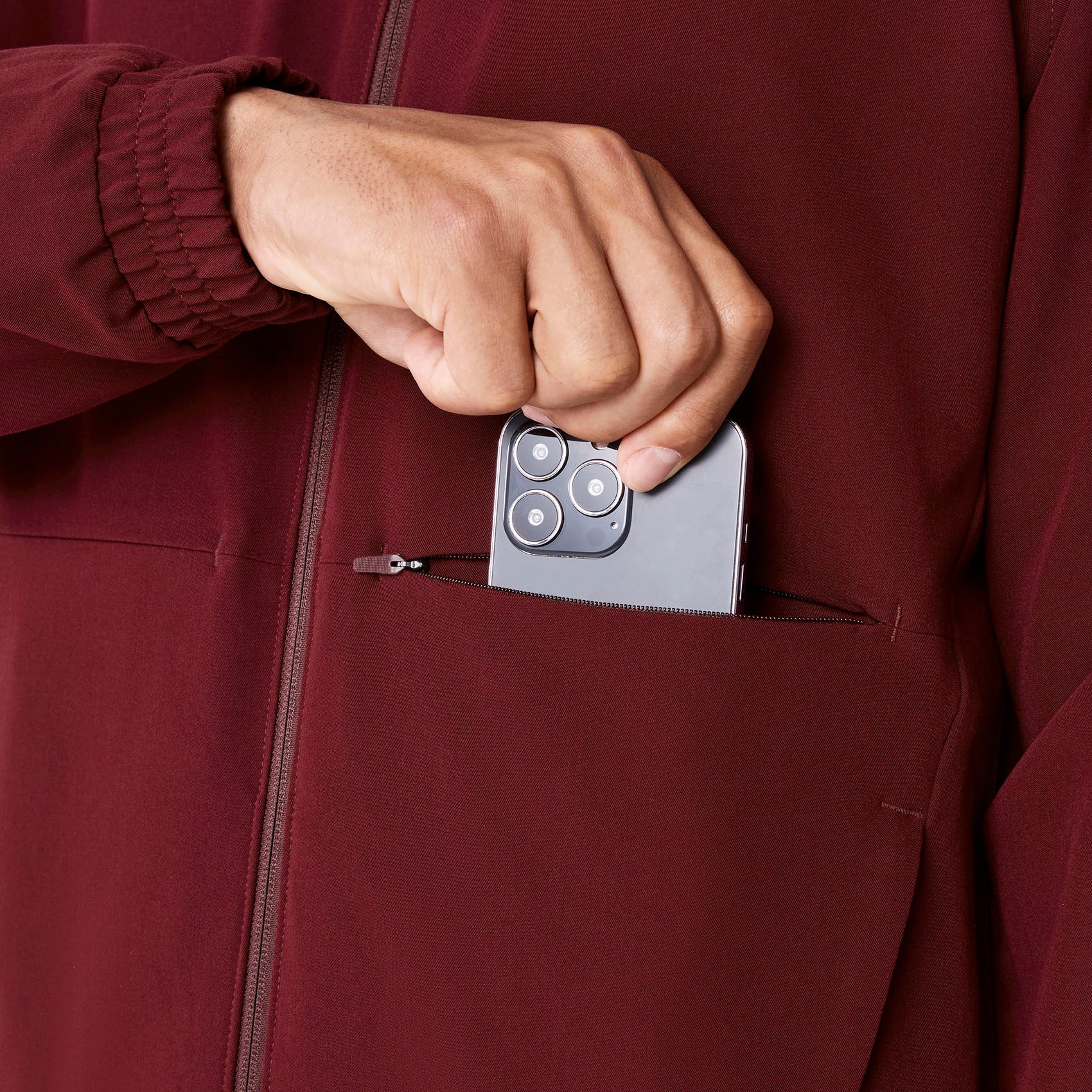 men's Burgundy Cobaki - Scrub Jacket - Image 7