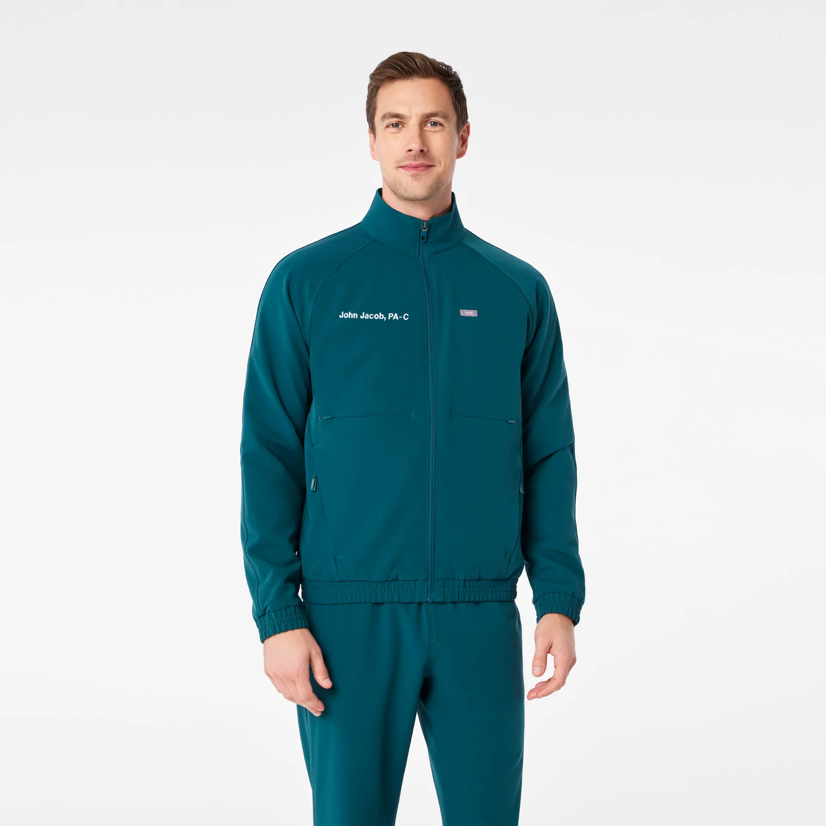 men's Caribbean Blue Cobaki - Scrub Jacket